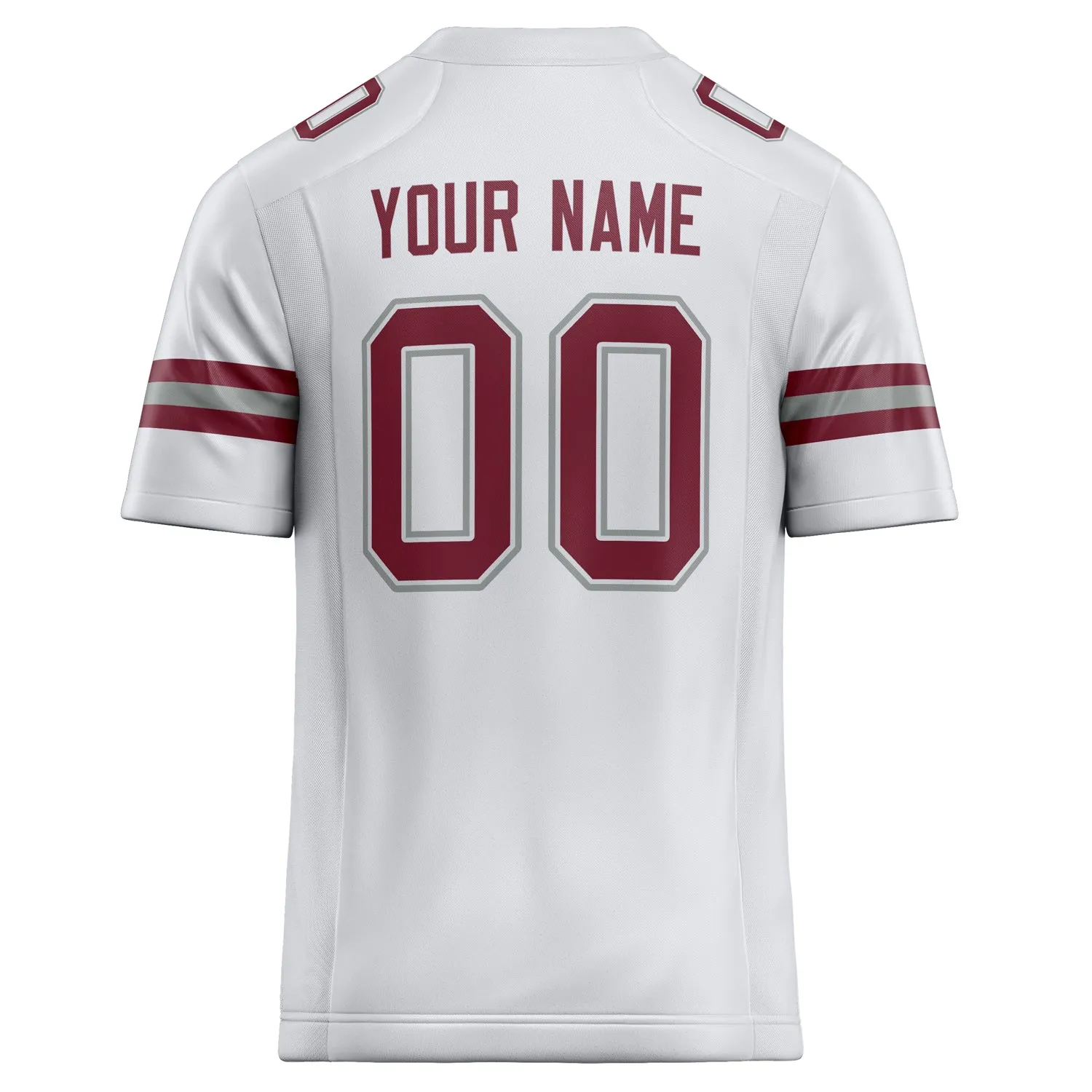 Custom White Maroon Solid Colour Football Jersey sold by Tailorly product image thumbnail 4