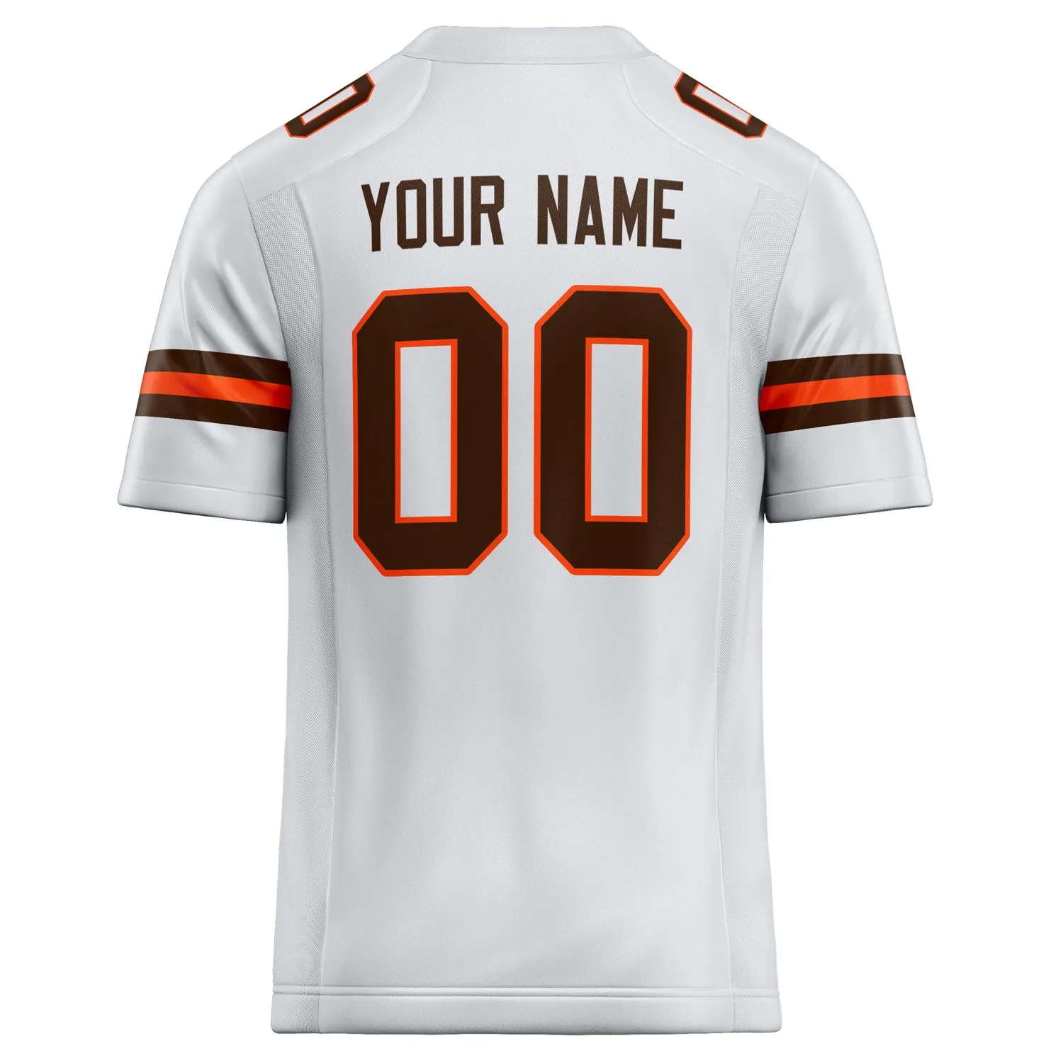 Custom White Brown Solid Colour Football Jersey sold by Tailorly product image thumbnail 4