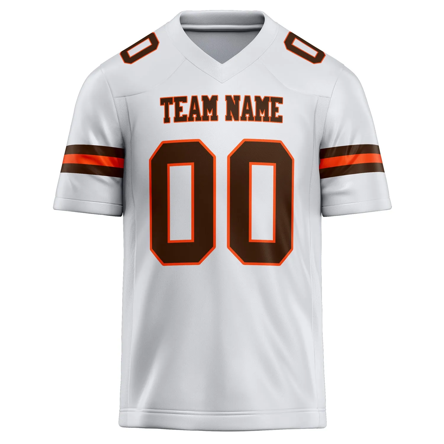 Custom White Brown Solid Colour Football Jersey sold by Tailorly product image thumbnail 2