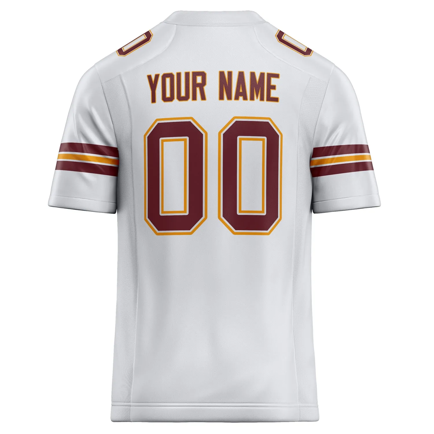 Custom White Maroon Solid Colour Football Jersey sold by Tailorly product image thumbnail 4