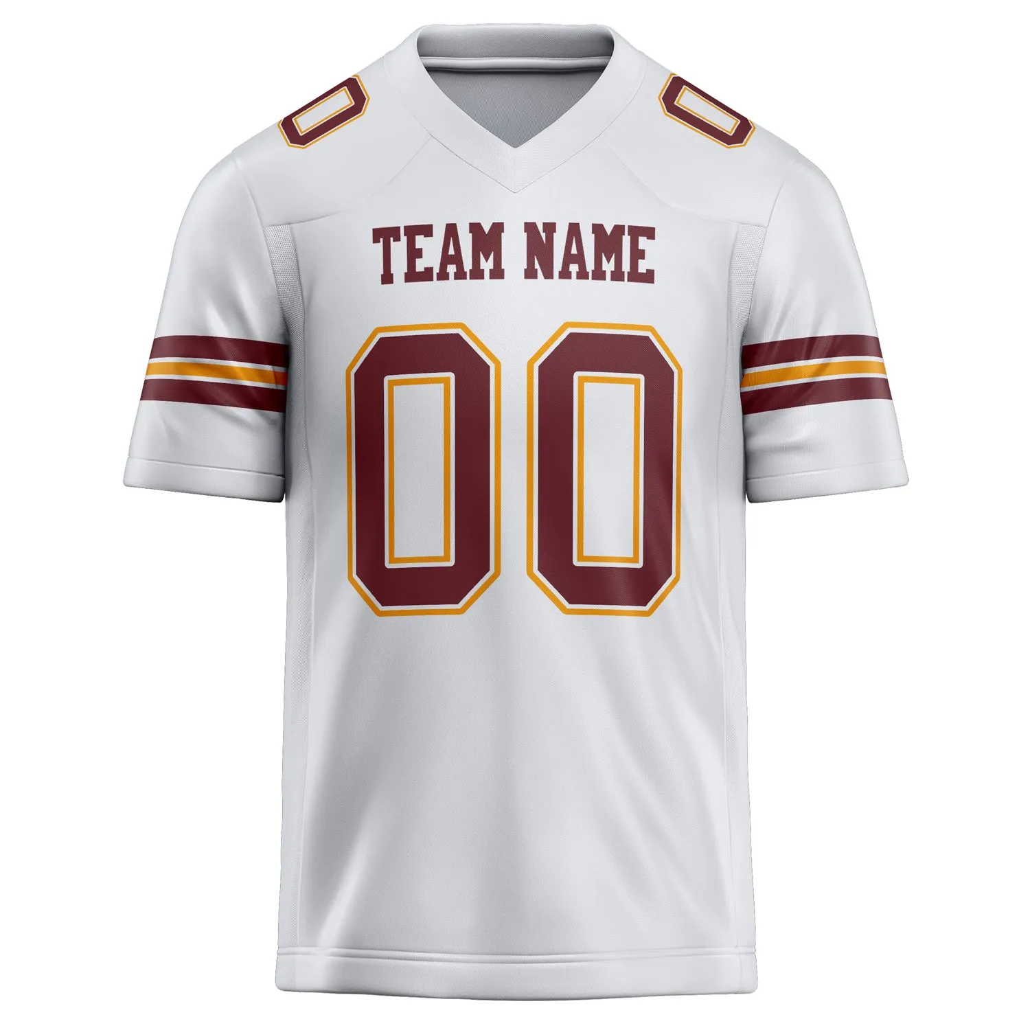 Custom White Maroon Solid Colour Football Jersey sold by Tailorly product image thumbnail 2