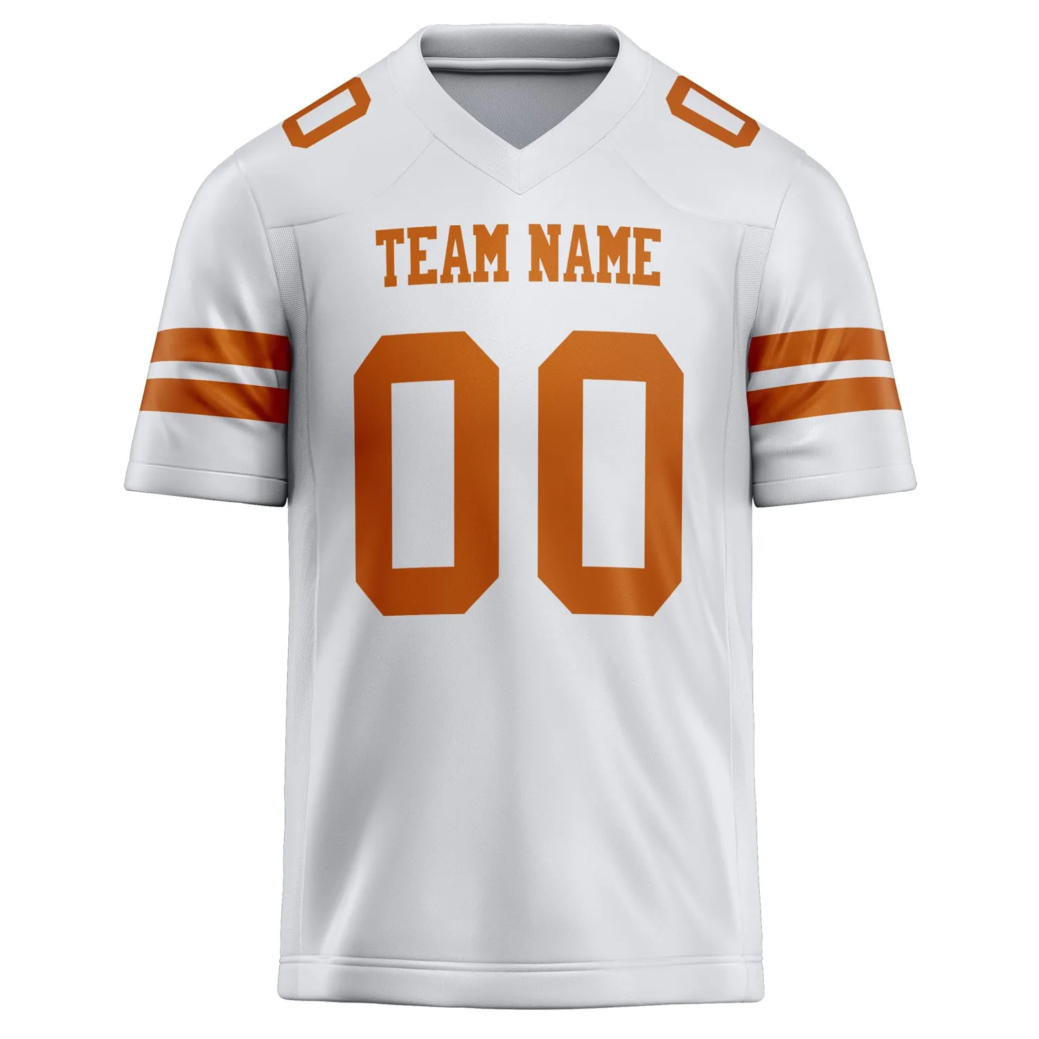Custom White Orange Solid Colour Football Jersey sold by Tailorly product image thumbnail 2