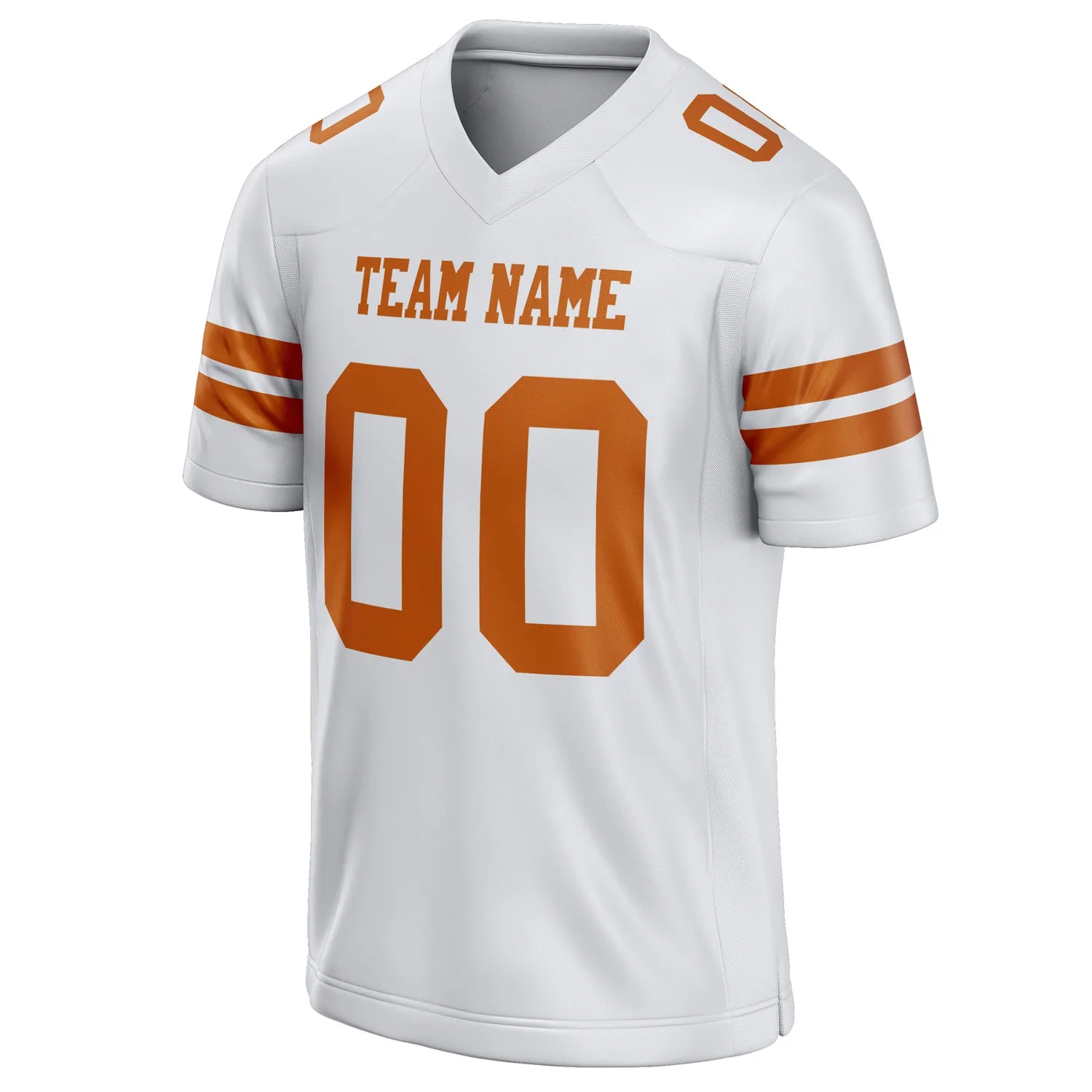 Custom White Orange Solid Colour Football Jersey sold by Tailorly product image thumbnail 3