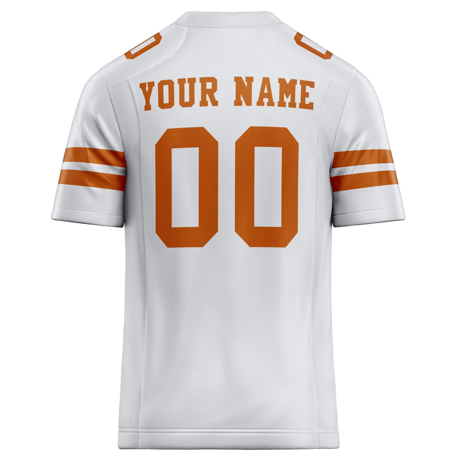Custom White Orange Solid Colour Football Jersey sold by Tailorly product image thumbnail 4