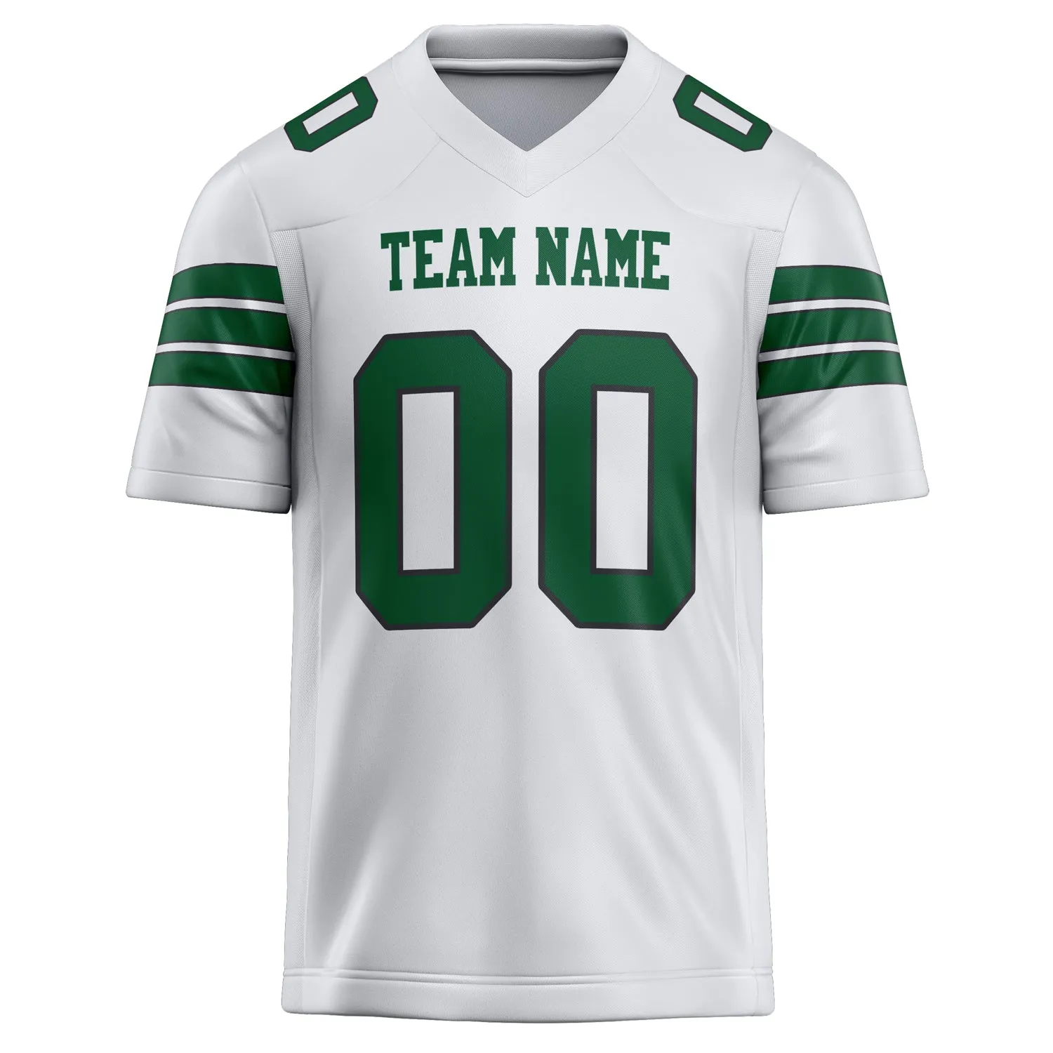 Custom White Green Solid Colour Football Jersey sold by Tailorly product image thumbnail 2