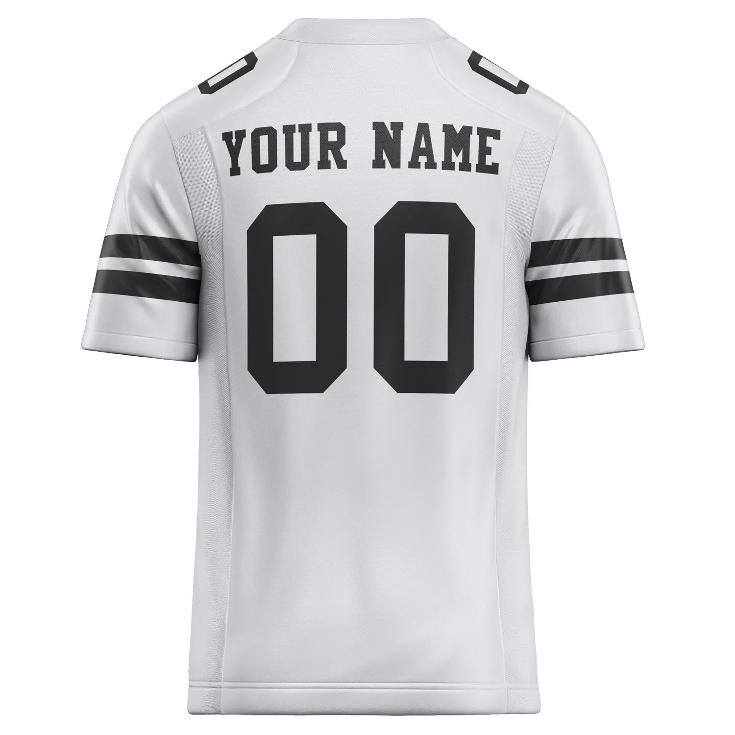 Custom White Black Solid Colour Football Jersey sold by Tailorly product image thumbnail 4