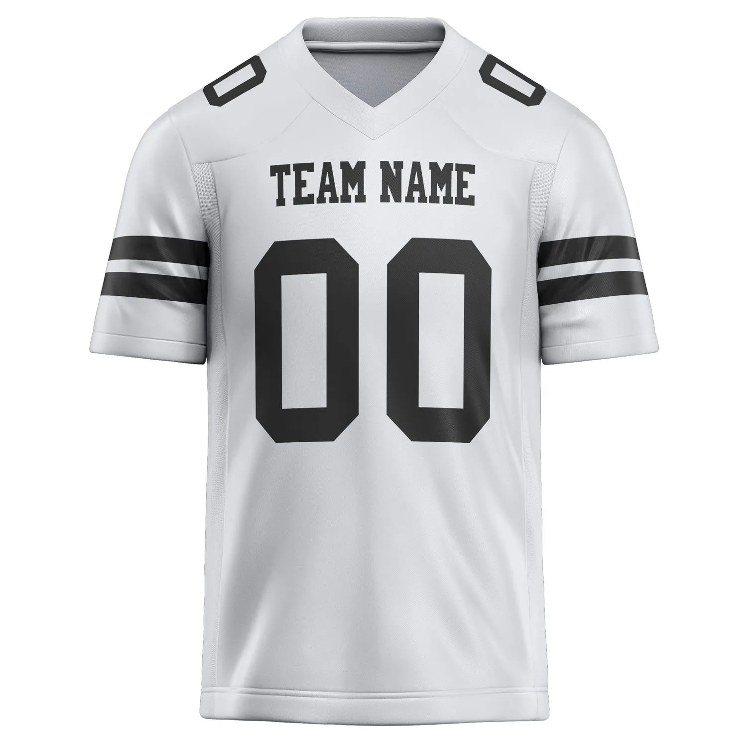 Custom White Black Solid Colour Football Jersey sold by Tailorly product image thumbnail 2