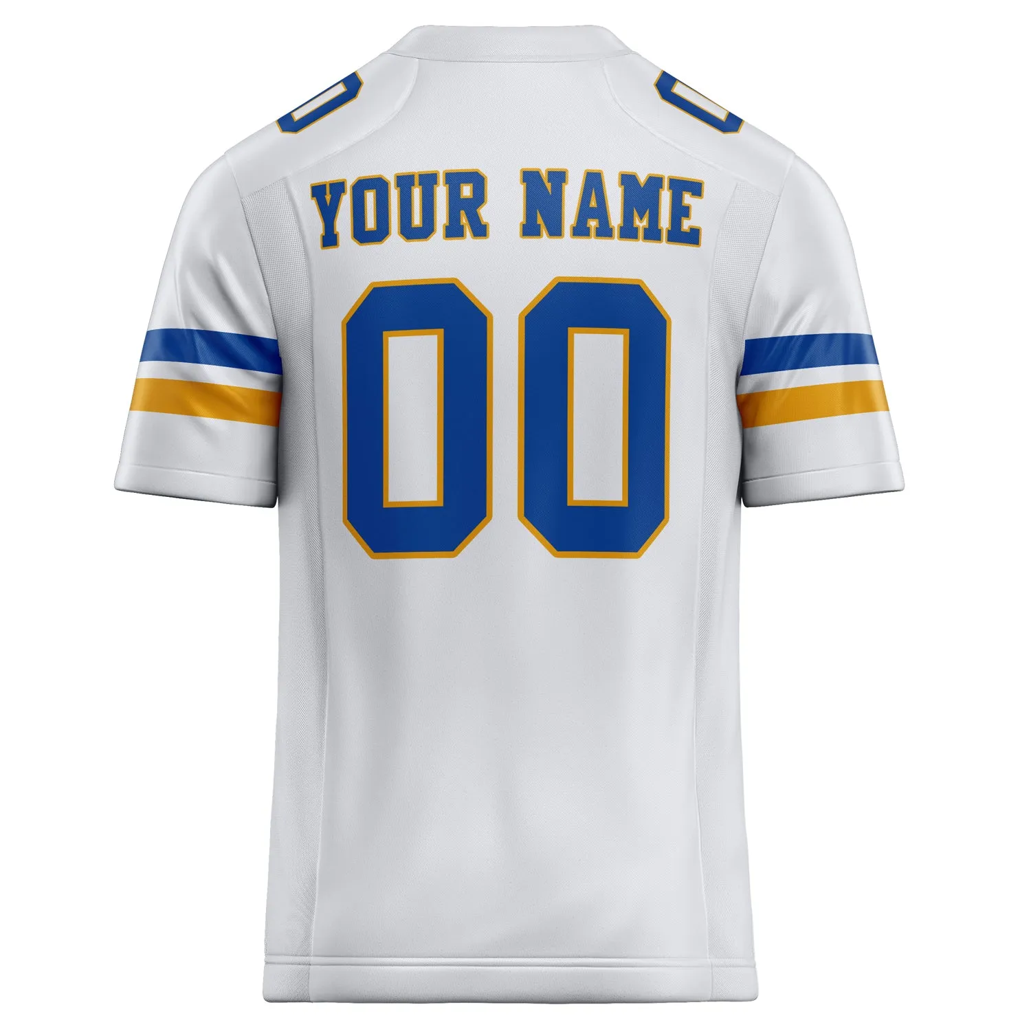 Custom White Blue Solid Colour Football Jersey sold by Tailorly product image thumbnail 4