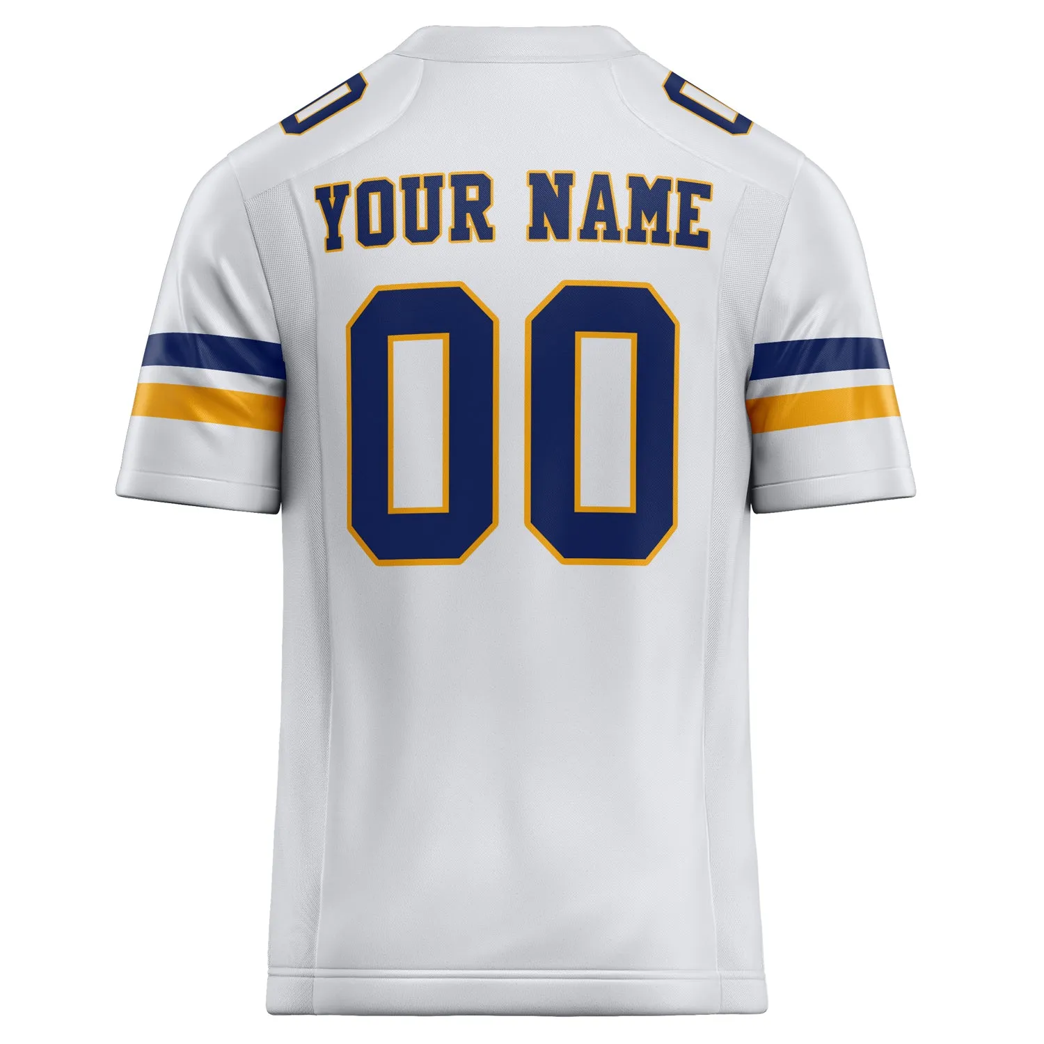 Custom White Navy Solid Colour Football Jersey sold by Tailorly product image thumbnail 4