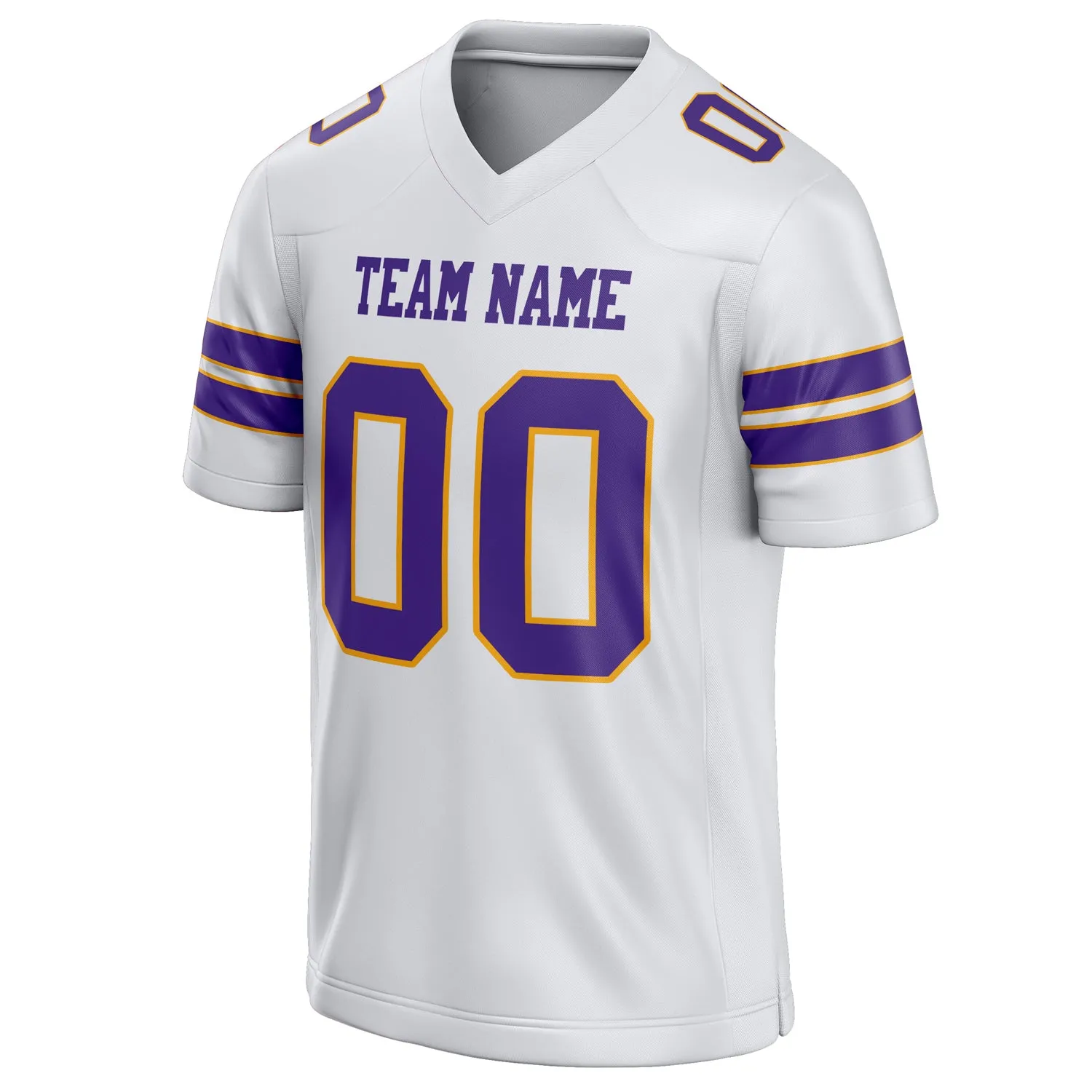Custom White Purple Solid Colour Football Jersey sold by Tailorly product image thumbnail 3