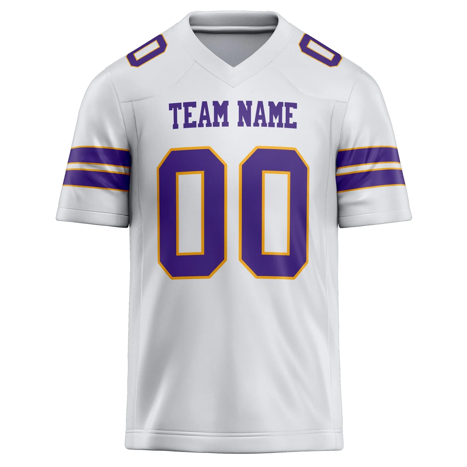 Custom White Purple Solid Colour Football Jersey sold by Tailorly product image thumbnail 2