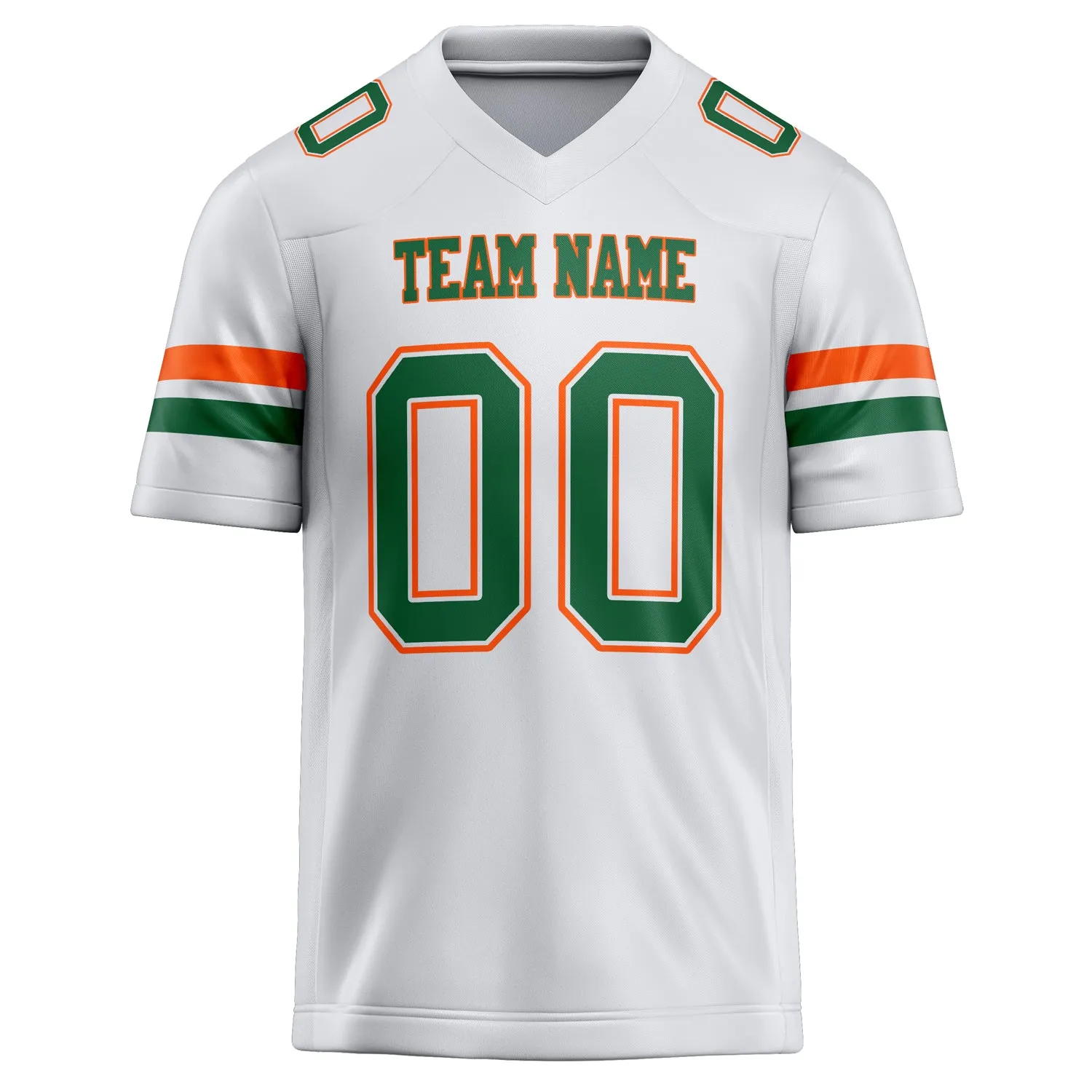 Custom White Kelly Green Solid Colour Football Jersey sold by Tailorly product image thumbnail 2