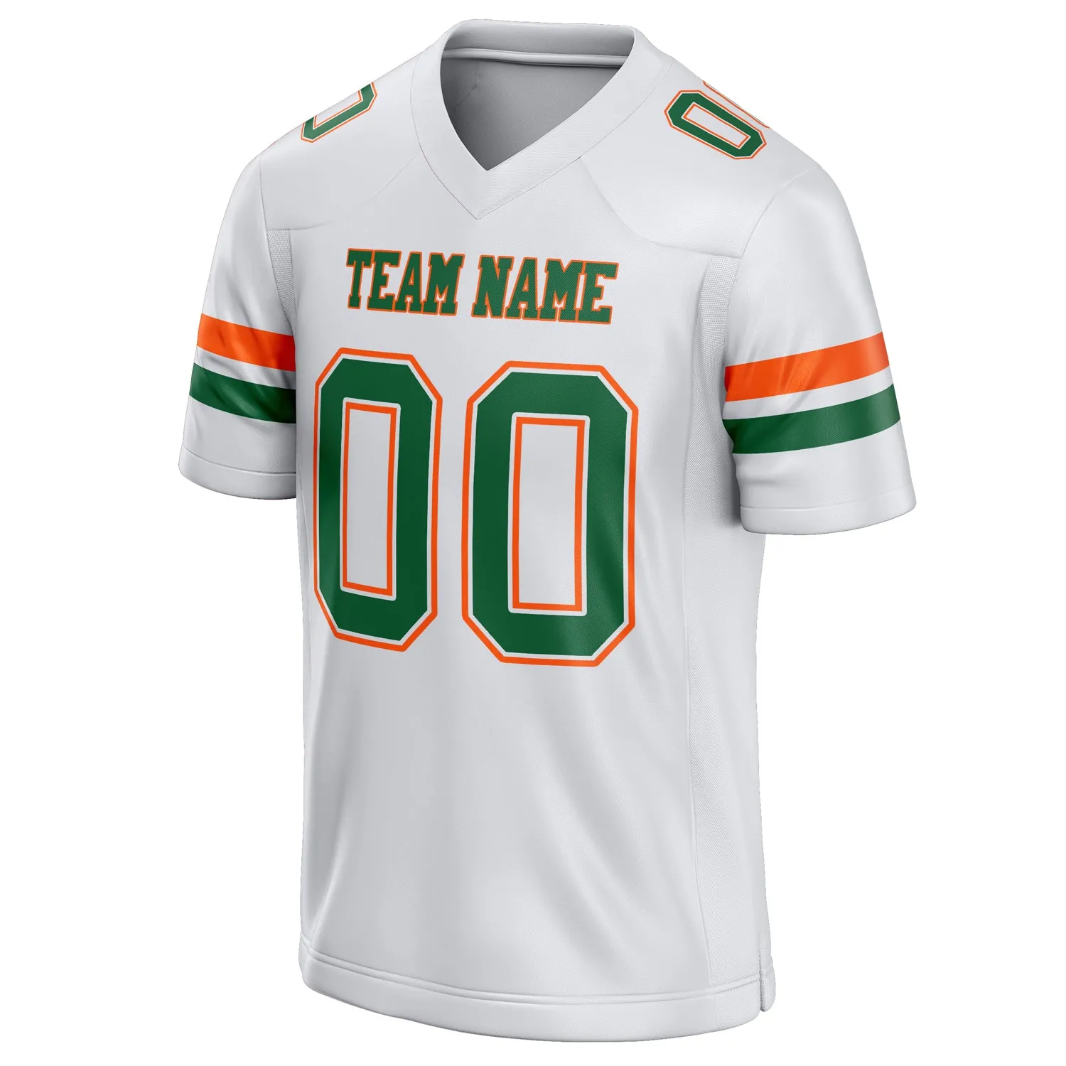 Custom White Kelly Green Solid Colour Football Jersey sold by Tailorly product image thumbnail 3
