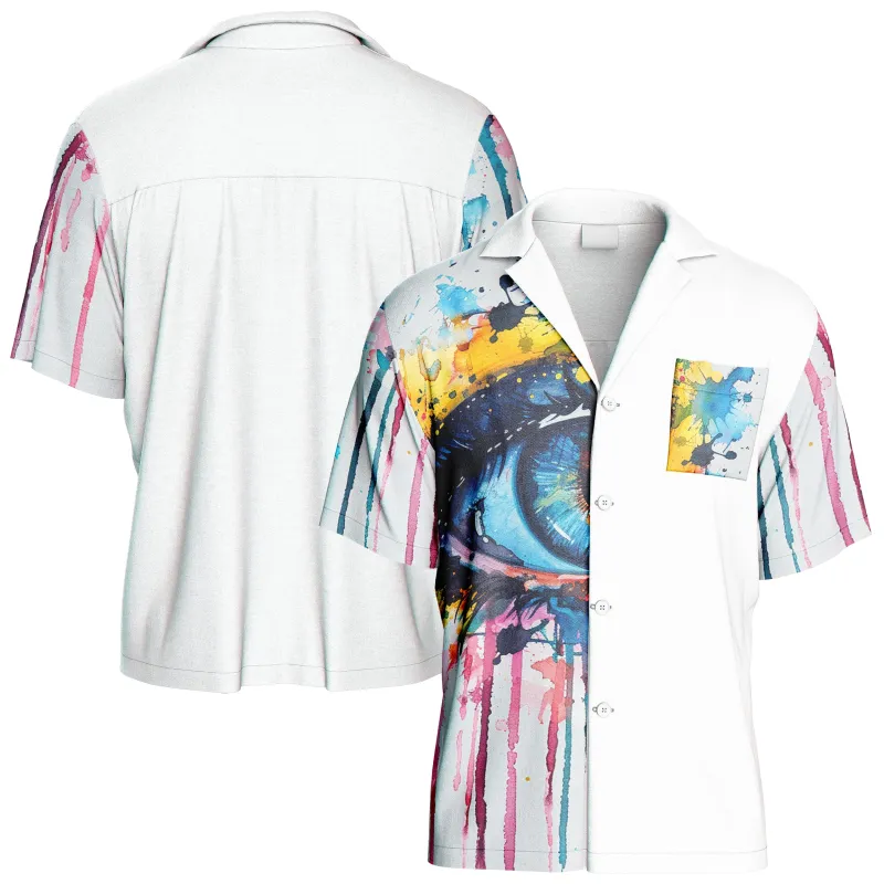 Watercolor Eye Hawaiian Shirt sold by Tailorly