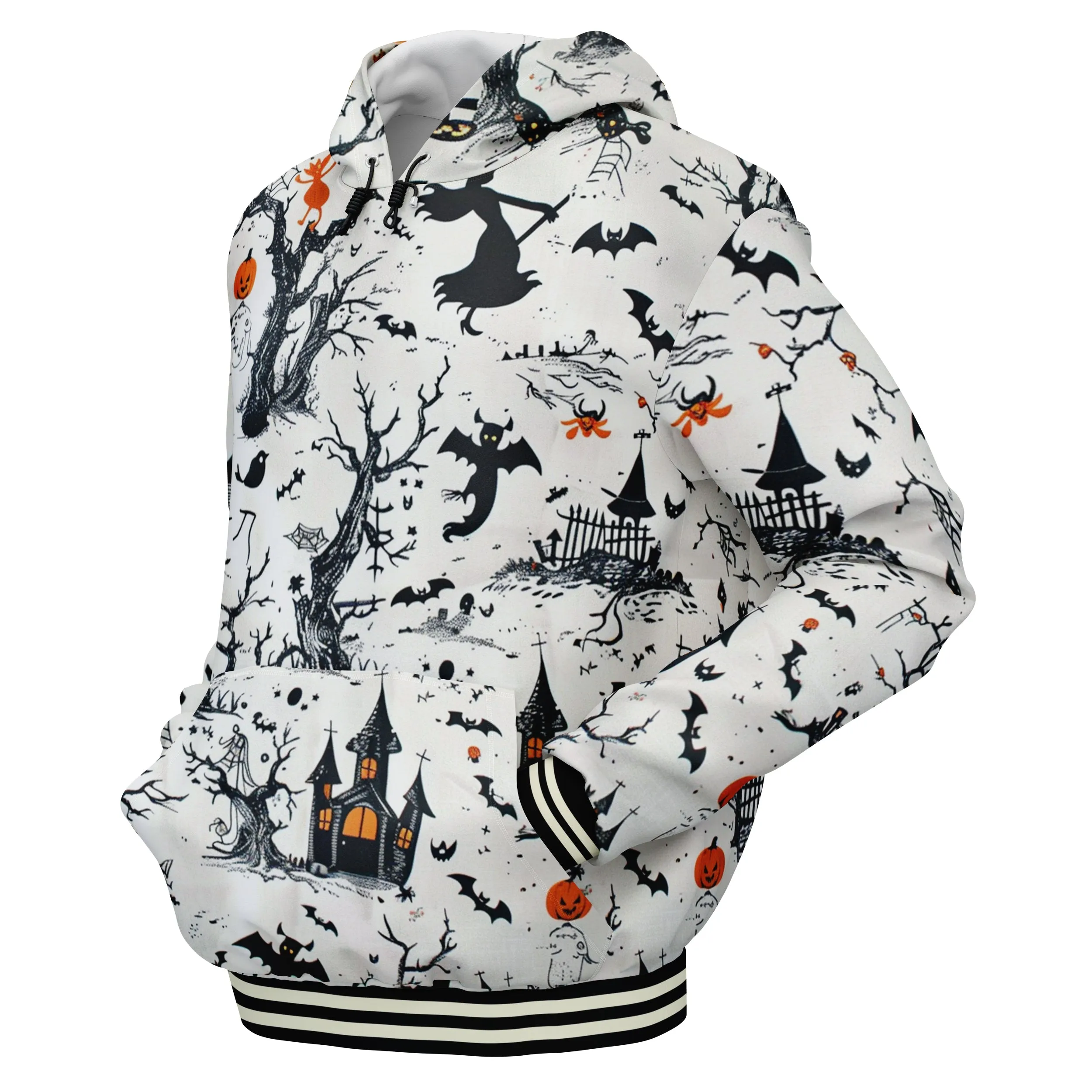 Halloween Pattern Hoodies sold by Tailorly product image thumbnail 3