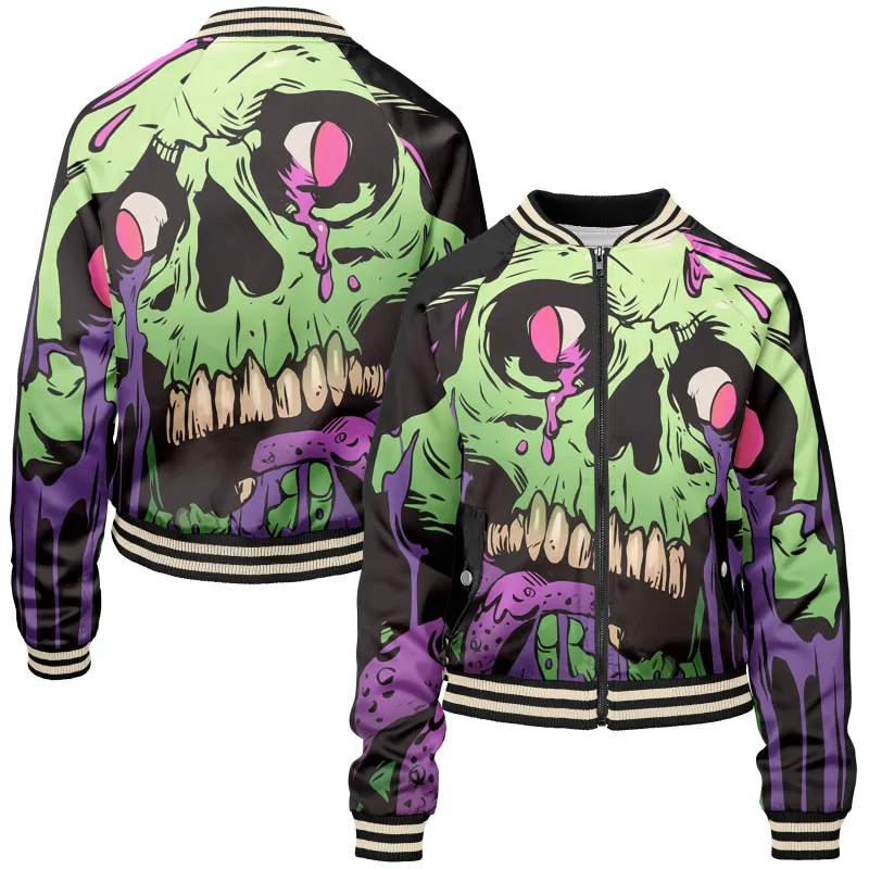 Dirty Skull Women bomber jacket sold by Tailorly