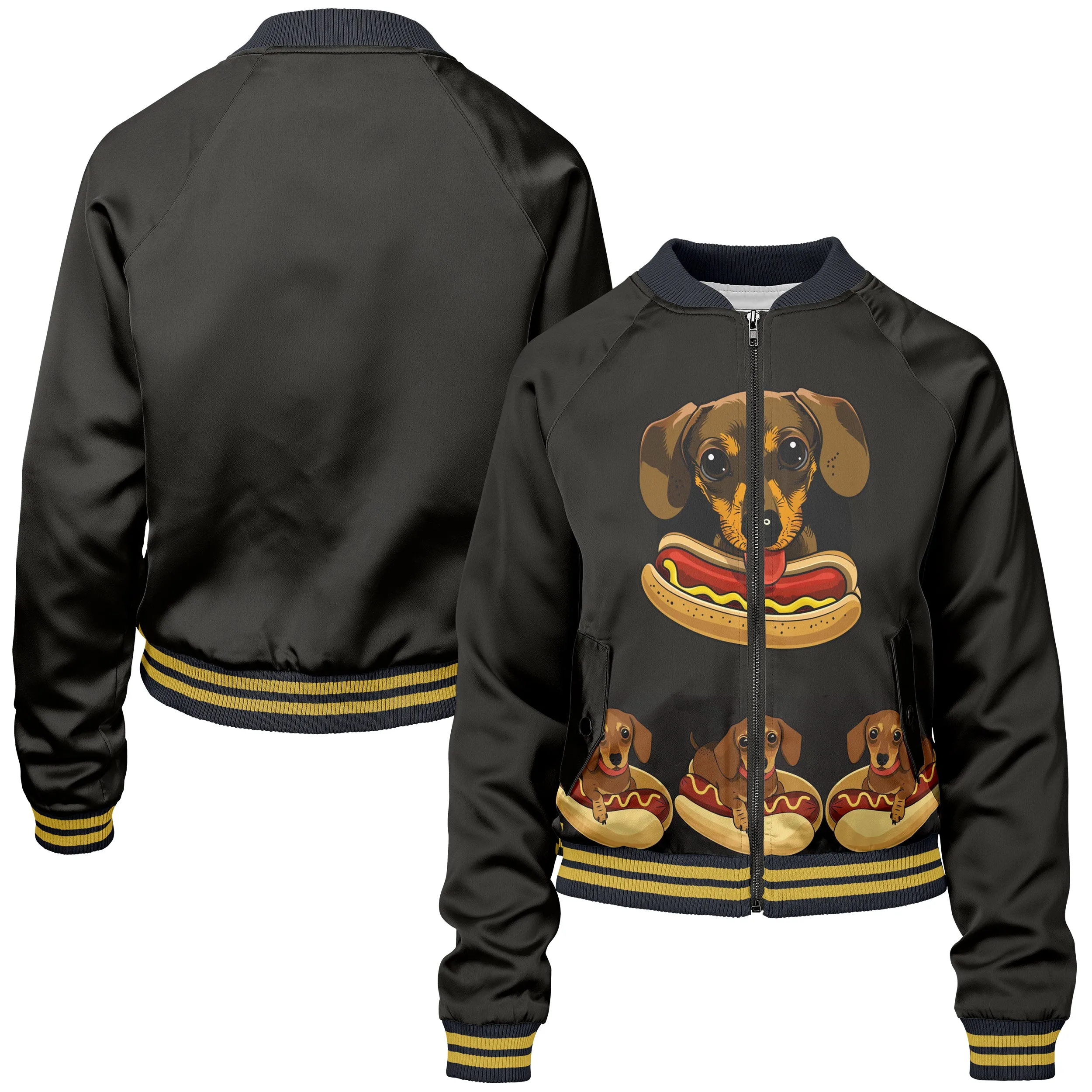 Hot Dog Women bomber jacket sold by Tailorly