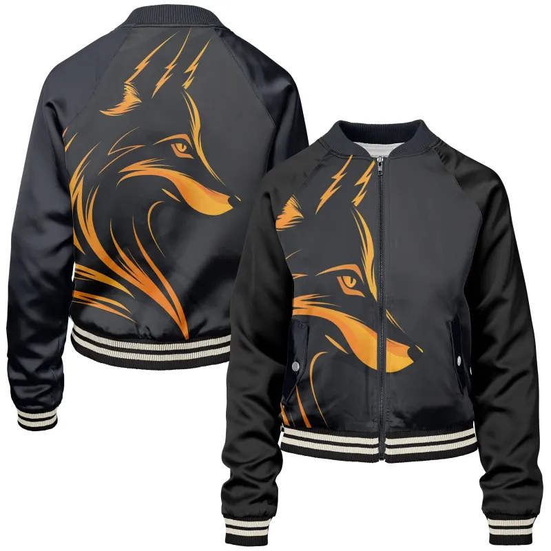 Tribal Fox Women bomber jacket sold by Tailorly