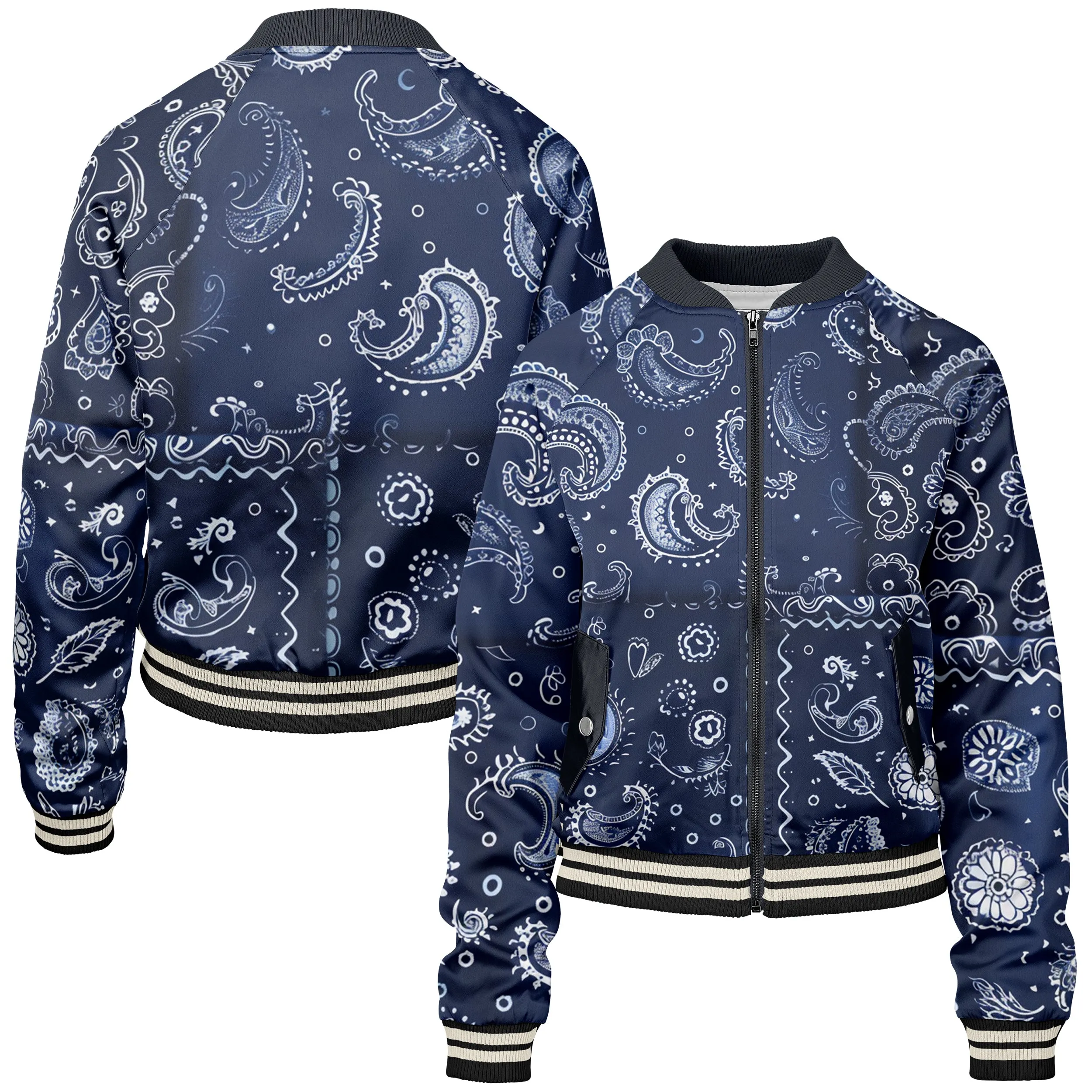 True Blue Women bomber jacket sold by Tailorly