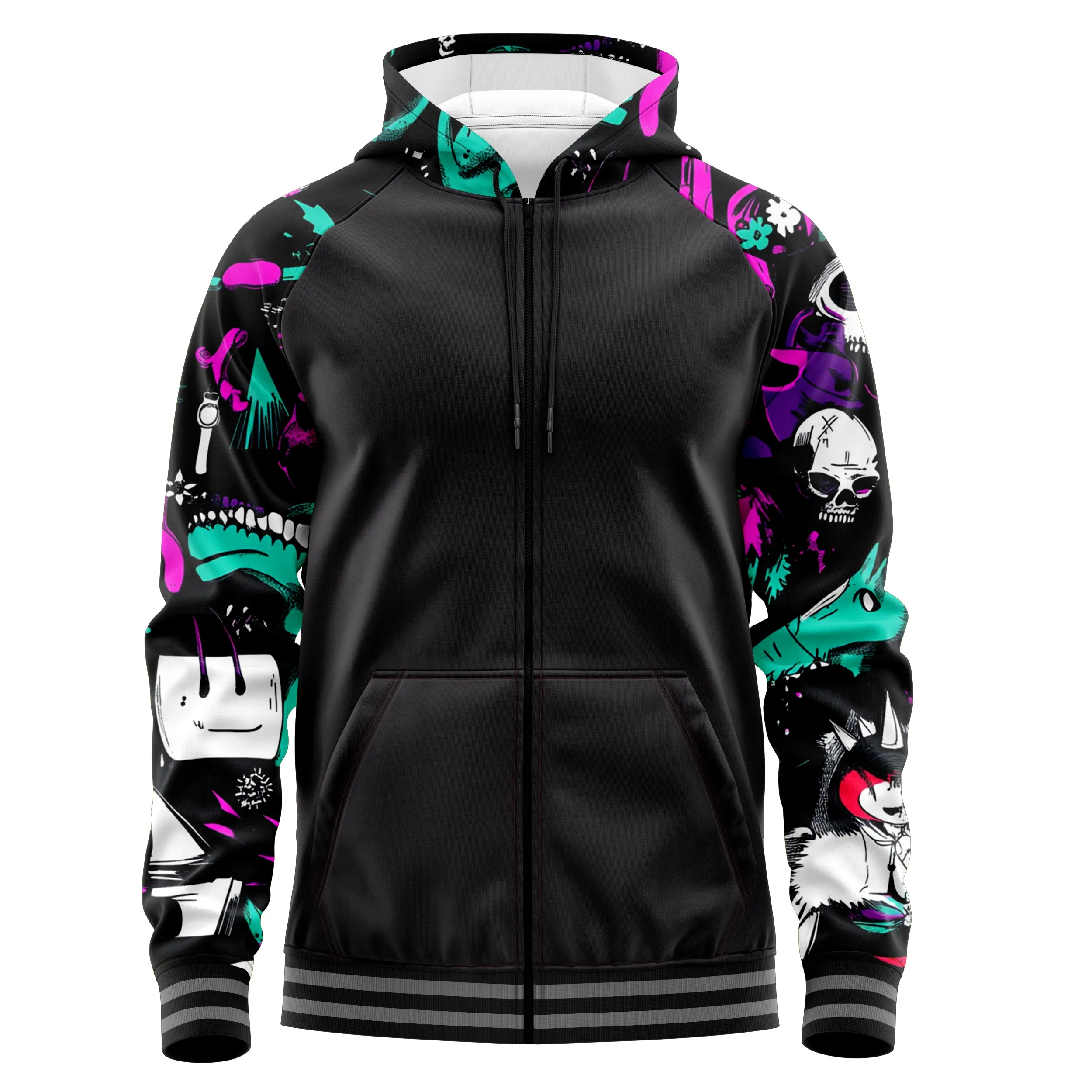 Geisha Samurai Zip Up Hoodies sold by Tailorly product image thumbnail 2