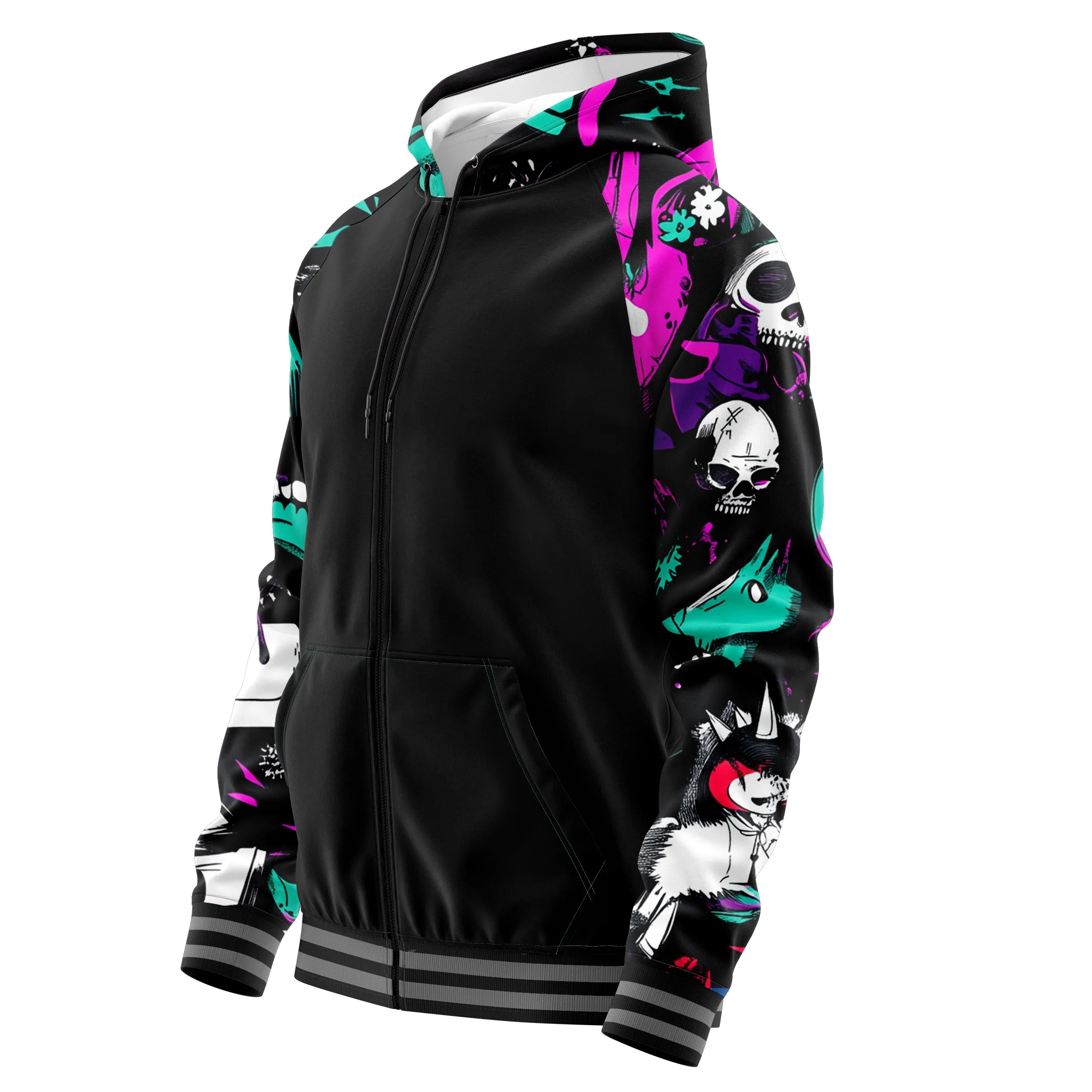 Geisha Samurai Zip Up Hoodies sold by Tailorly product image thumbnail 3