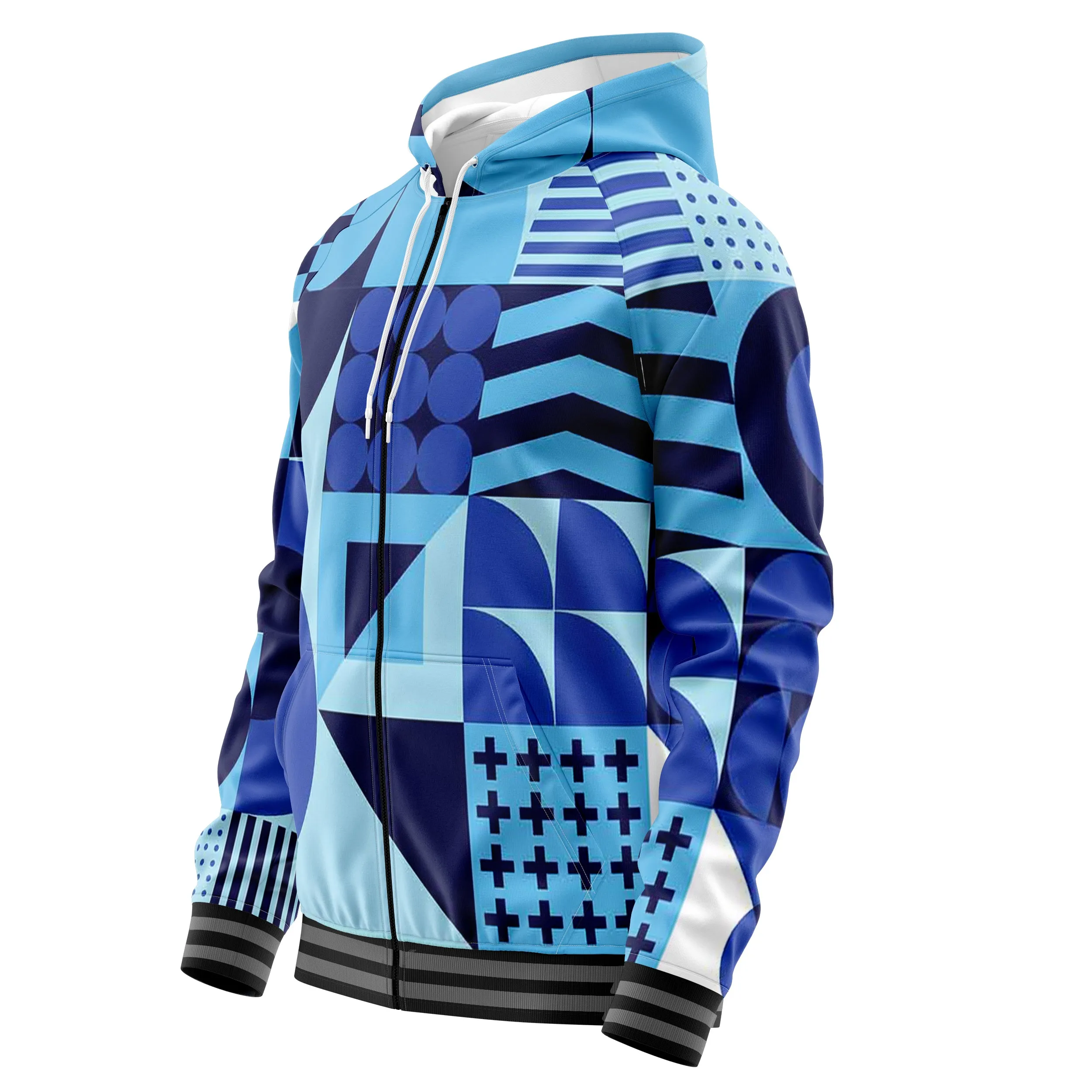 Mosaic Zip Up Hoodies sold by Tailorly product image thumbnail 3