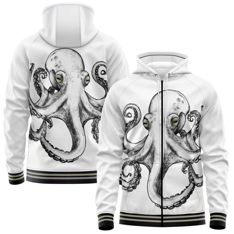 Octopus Zip Up Hoodies made by Tailorly