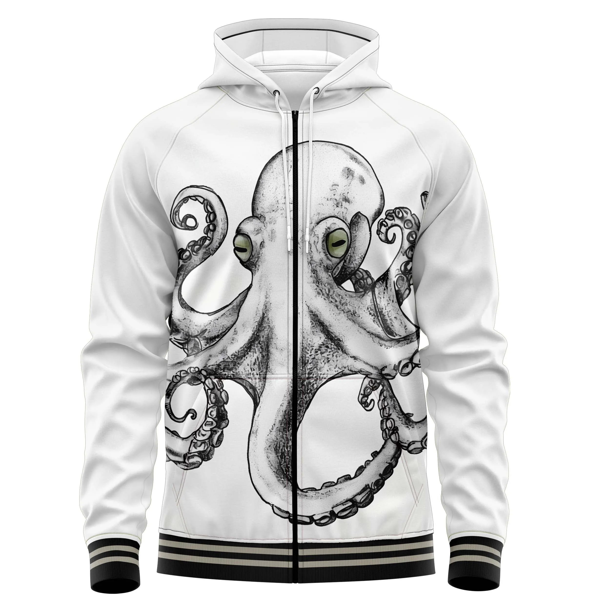 Octopus Zip Up Hoodies sold by Tailorly product image thumbnail 2