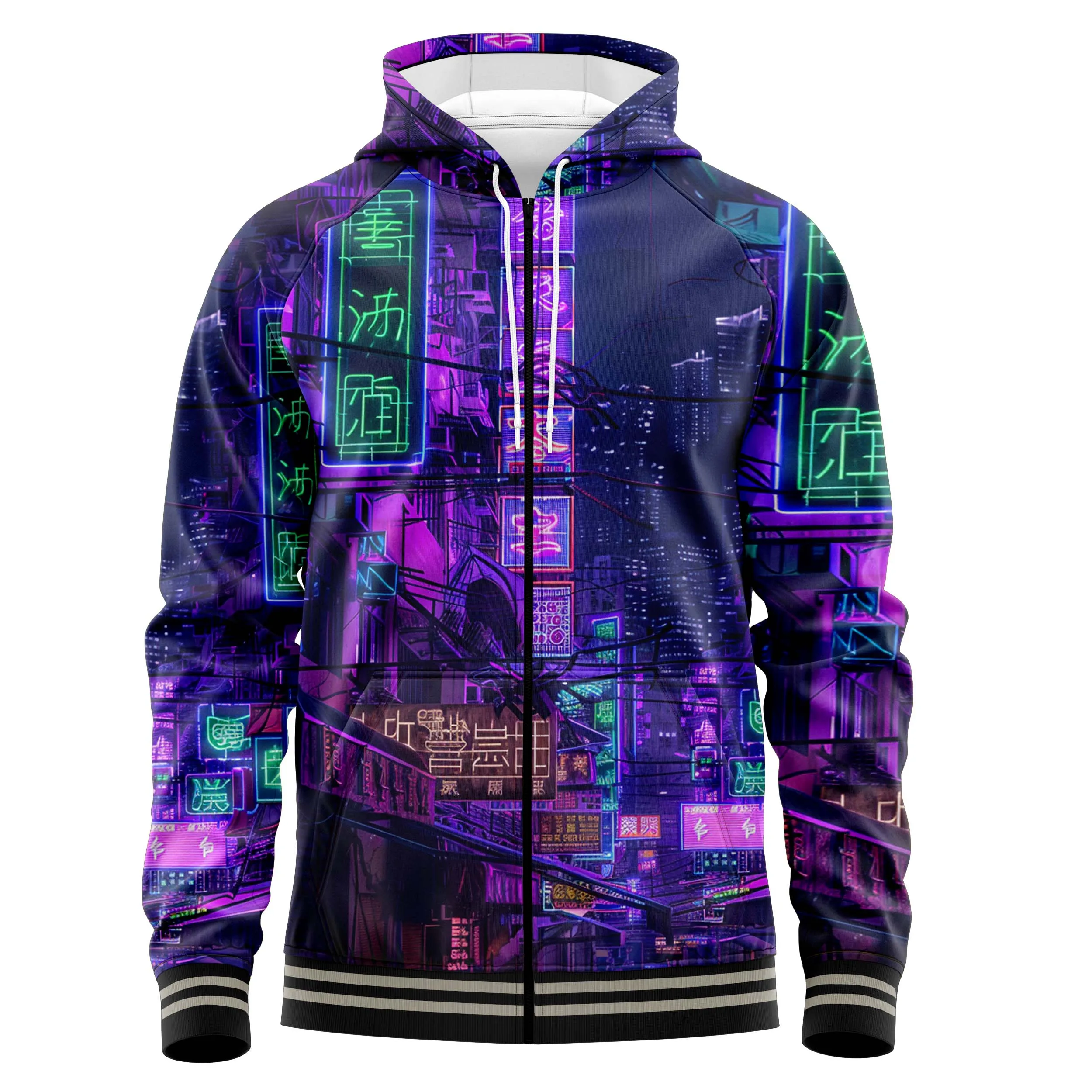 Night Mixer Zip Up Hoodies sold by Tailorly product image thumbnail 2