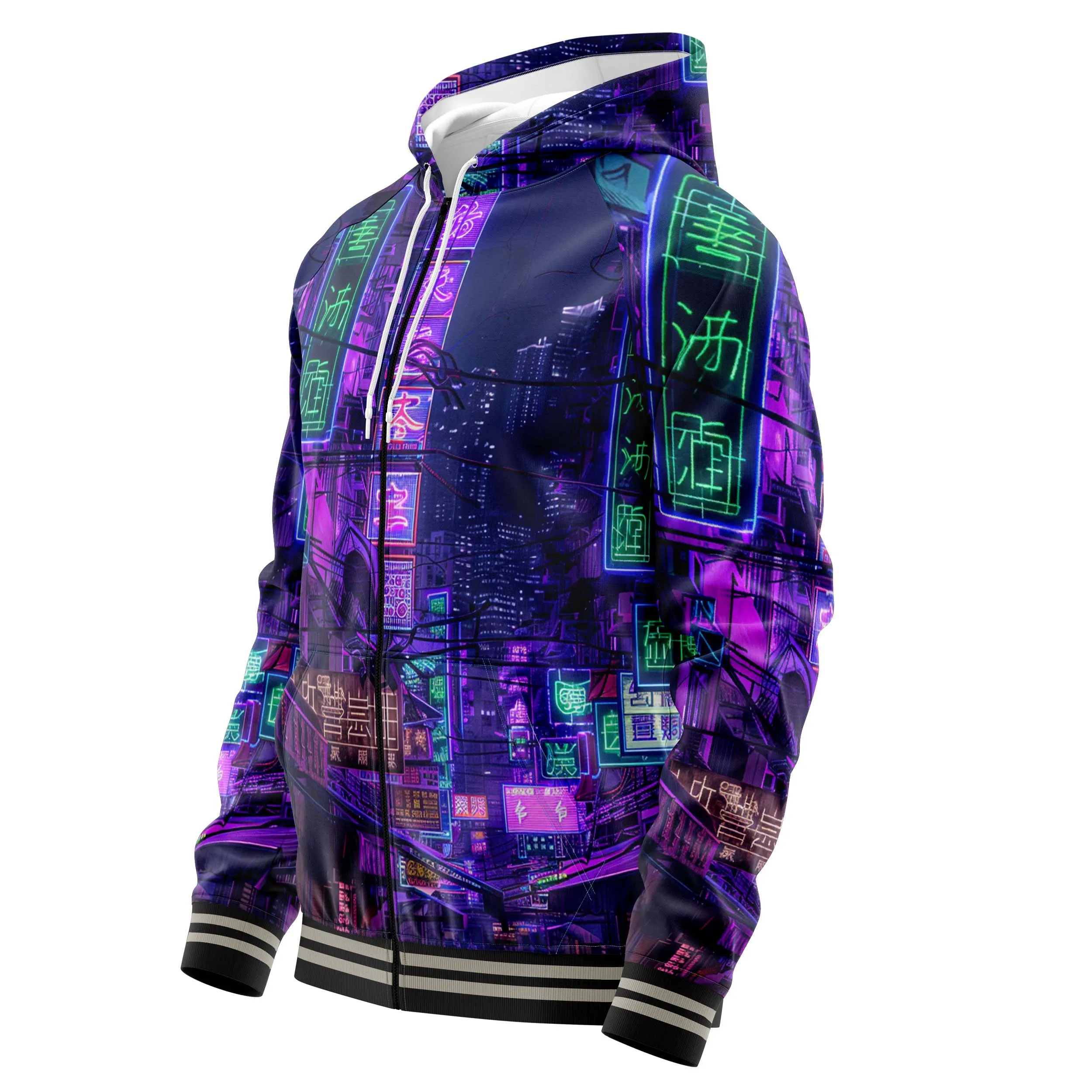 Night Mixer Zip Up Hoodies sold by Tailorly product image thumbnail 3