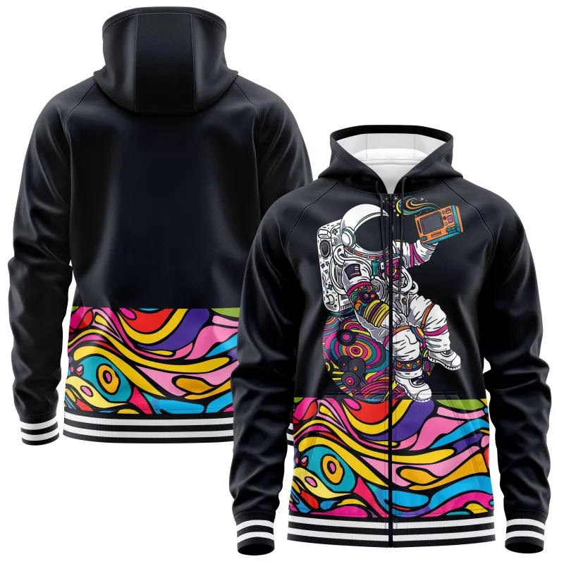 Space Vacation Zip Up Hoodies made by Tailorly