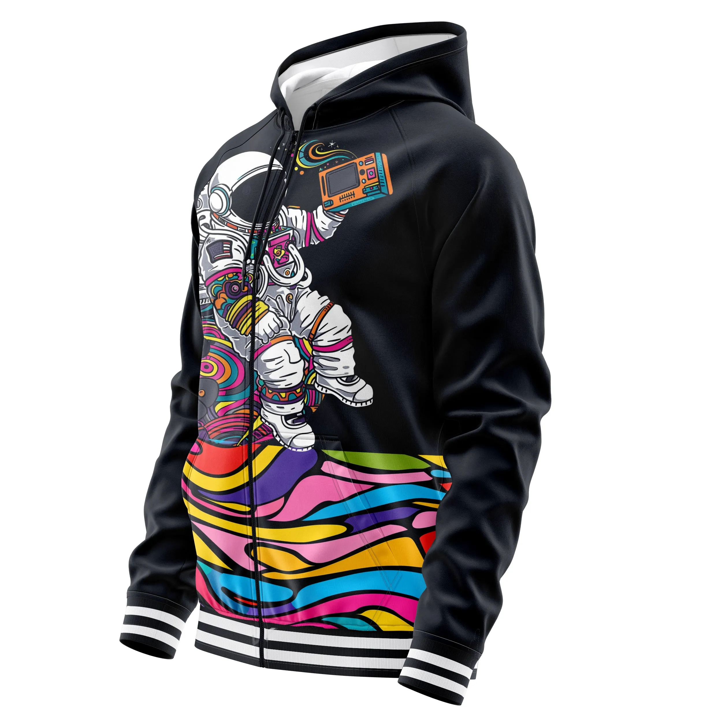 Space Vacation Zip Up Hoodies sold by Tailorly product image thumbnail 3