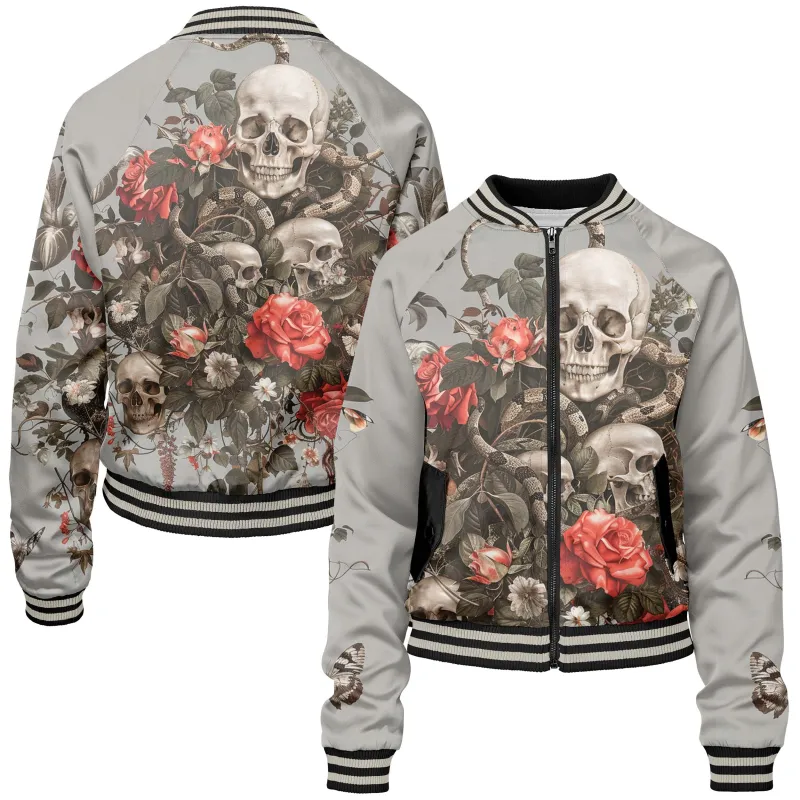 Floral Space Women bomber jacket made by Tailorly