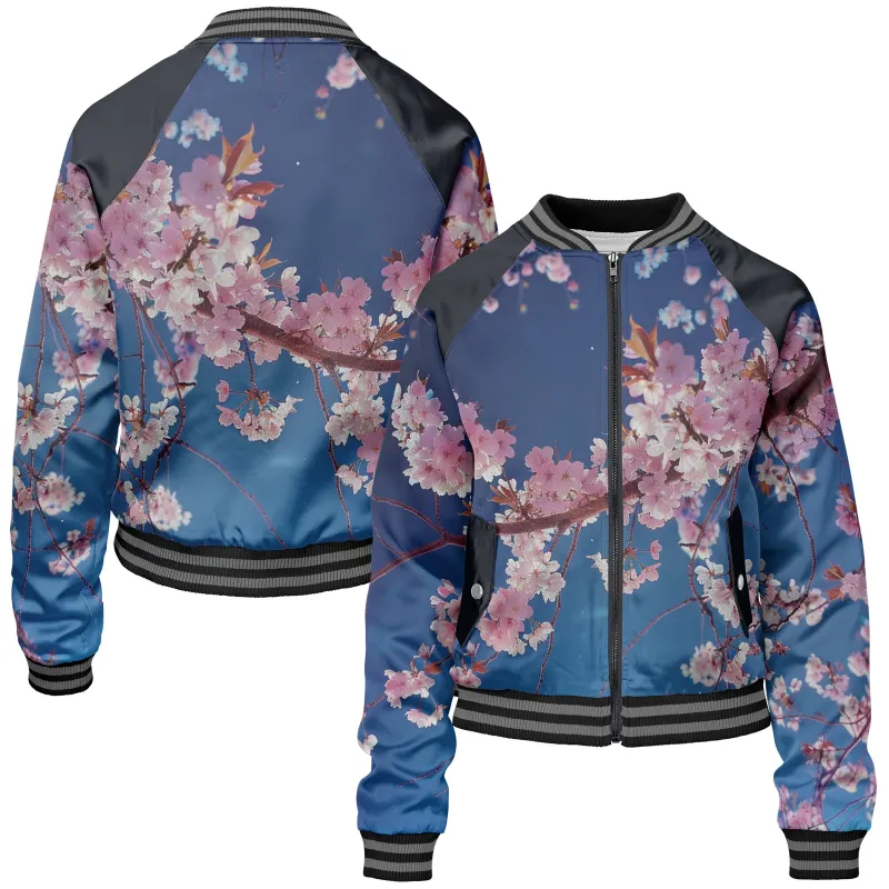 Moonlight Blossom Women bomber jacket sold by Tailorly