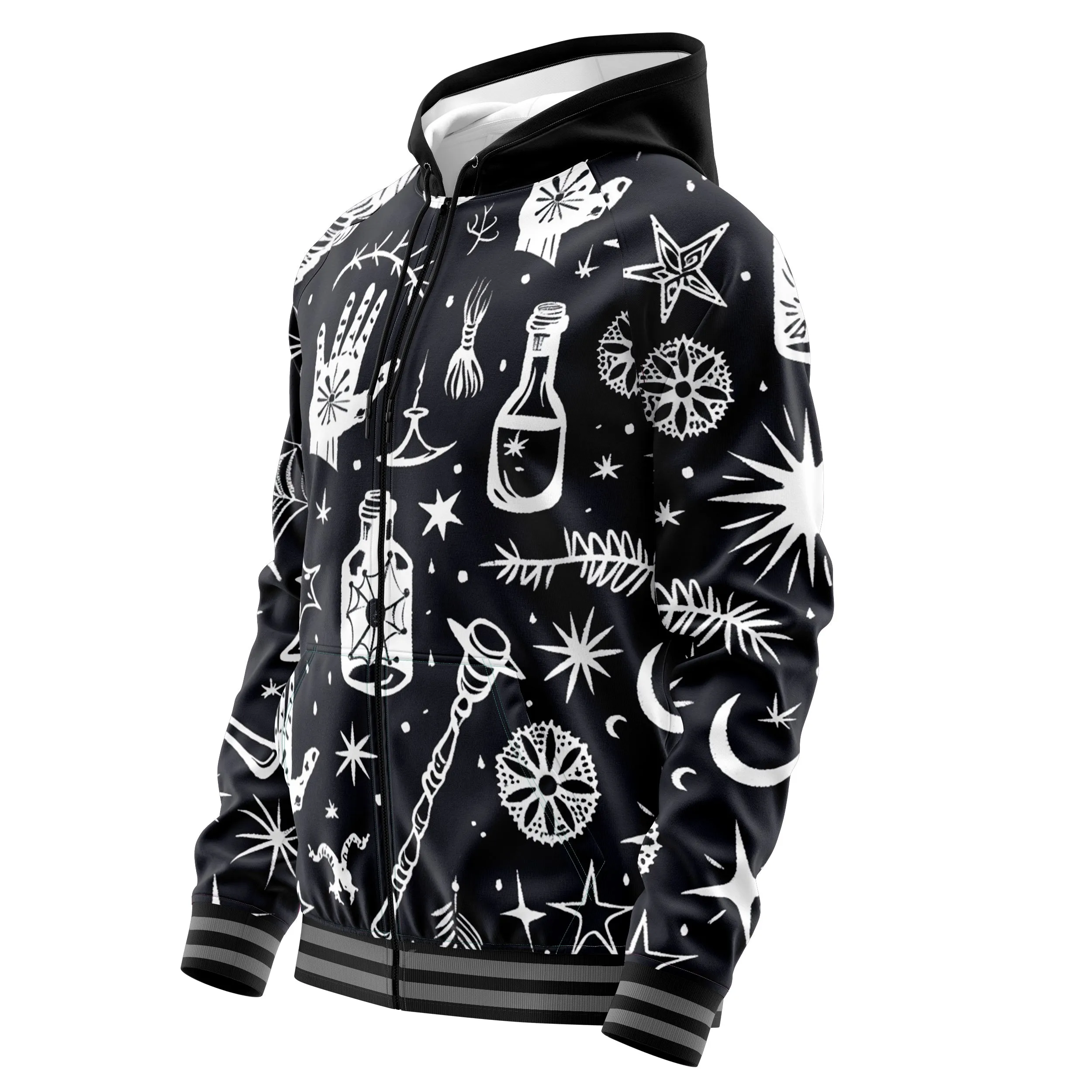 Enchanted Items Zip Up Hoodies sold by Tailorly product image thumbnail 3