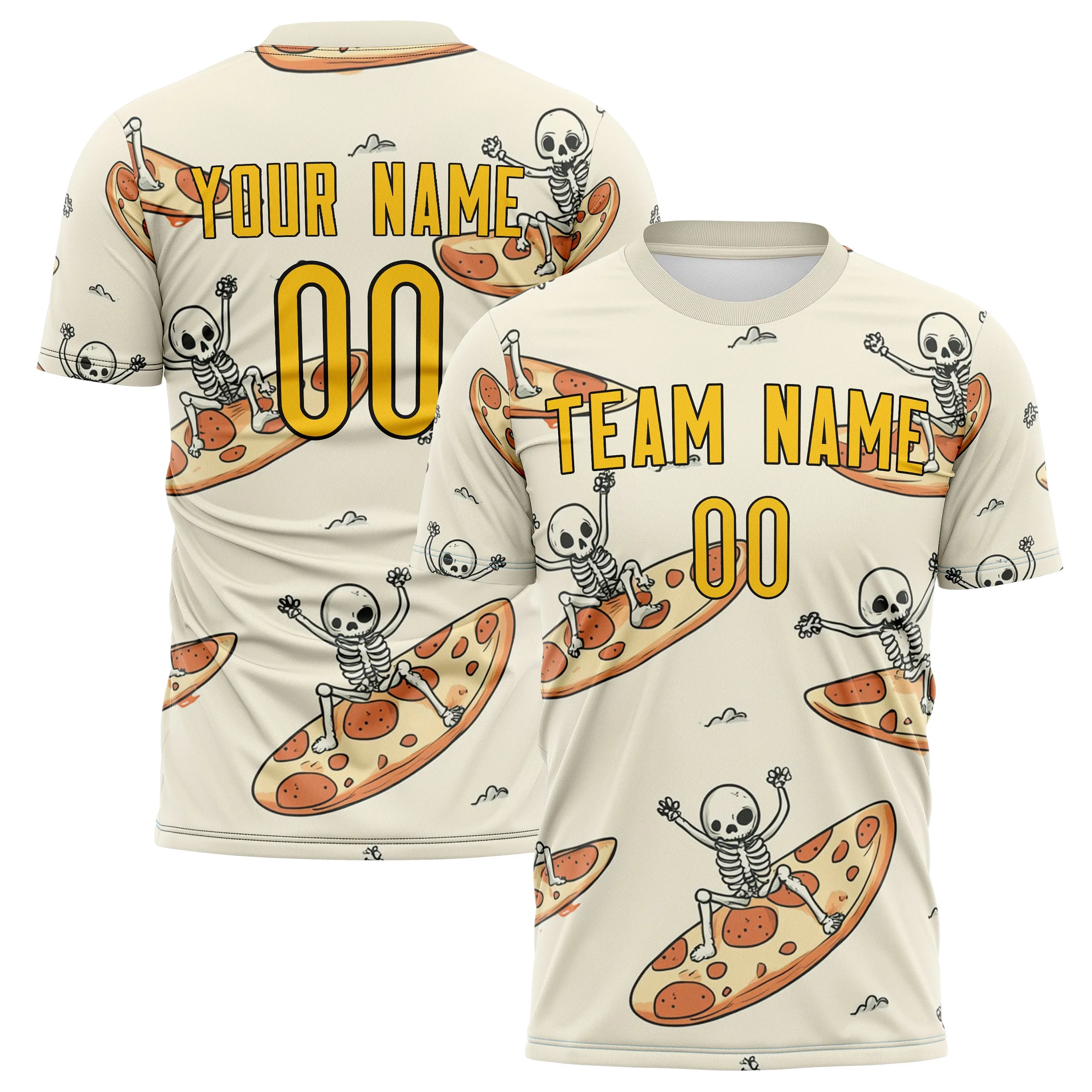 Custom Cream Skull Soccer Jersey sold by Tailorly