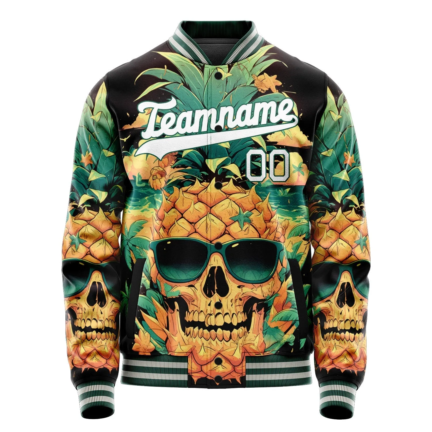 Custom Green Skull Jacket sold by Tailorly product image thumbnail 2