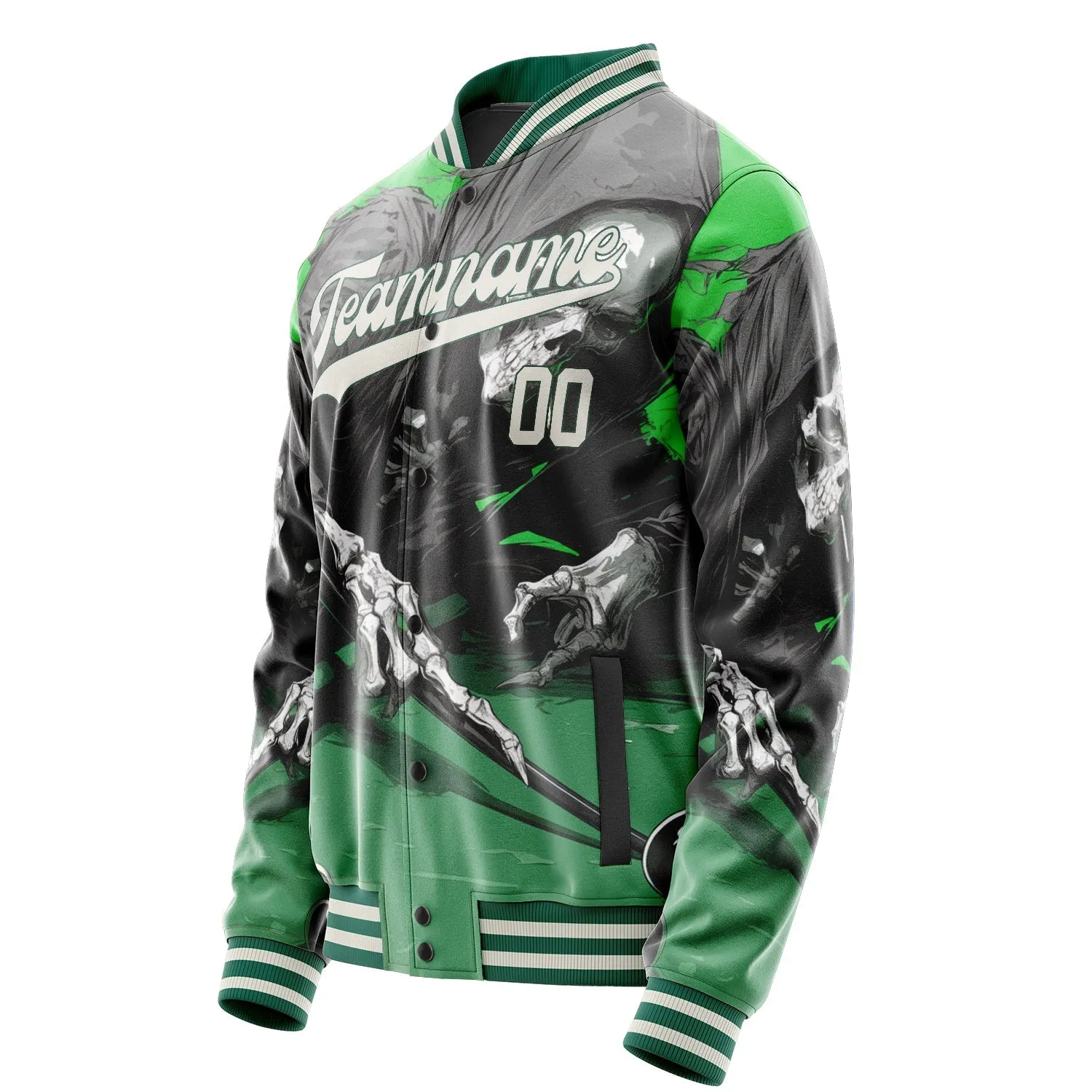 Custom Green Skull Jacket sold by Tailorly product image thumbnail 3