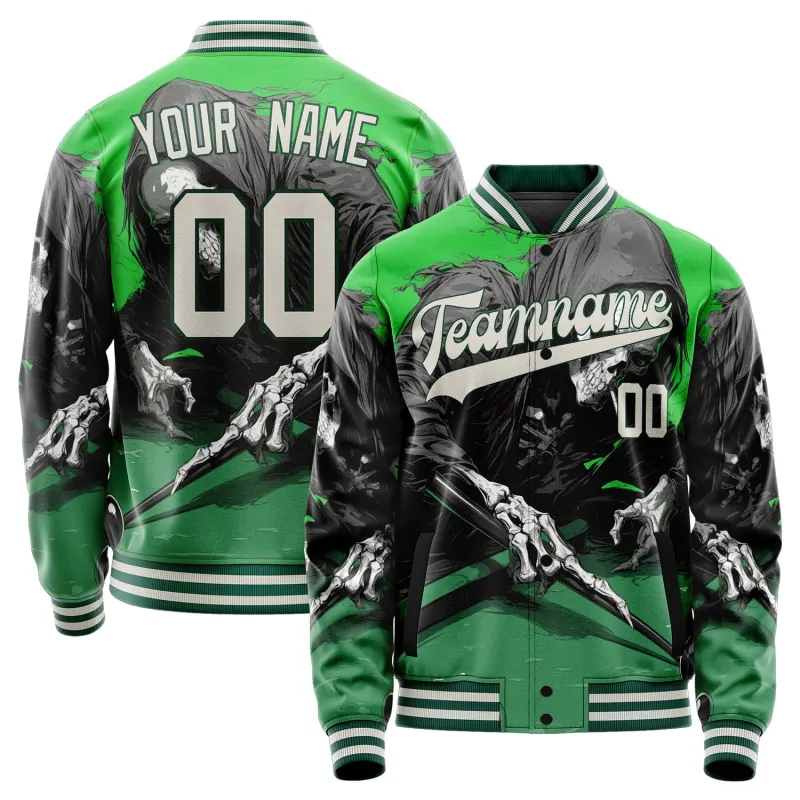 Custom Green Skull Jacket sold by Tailorly