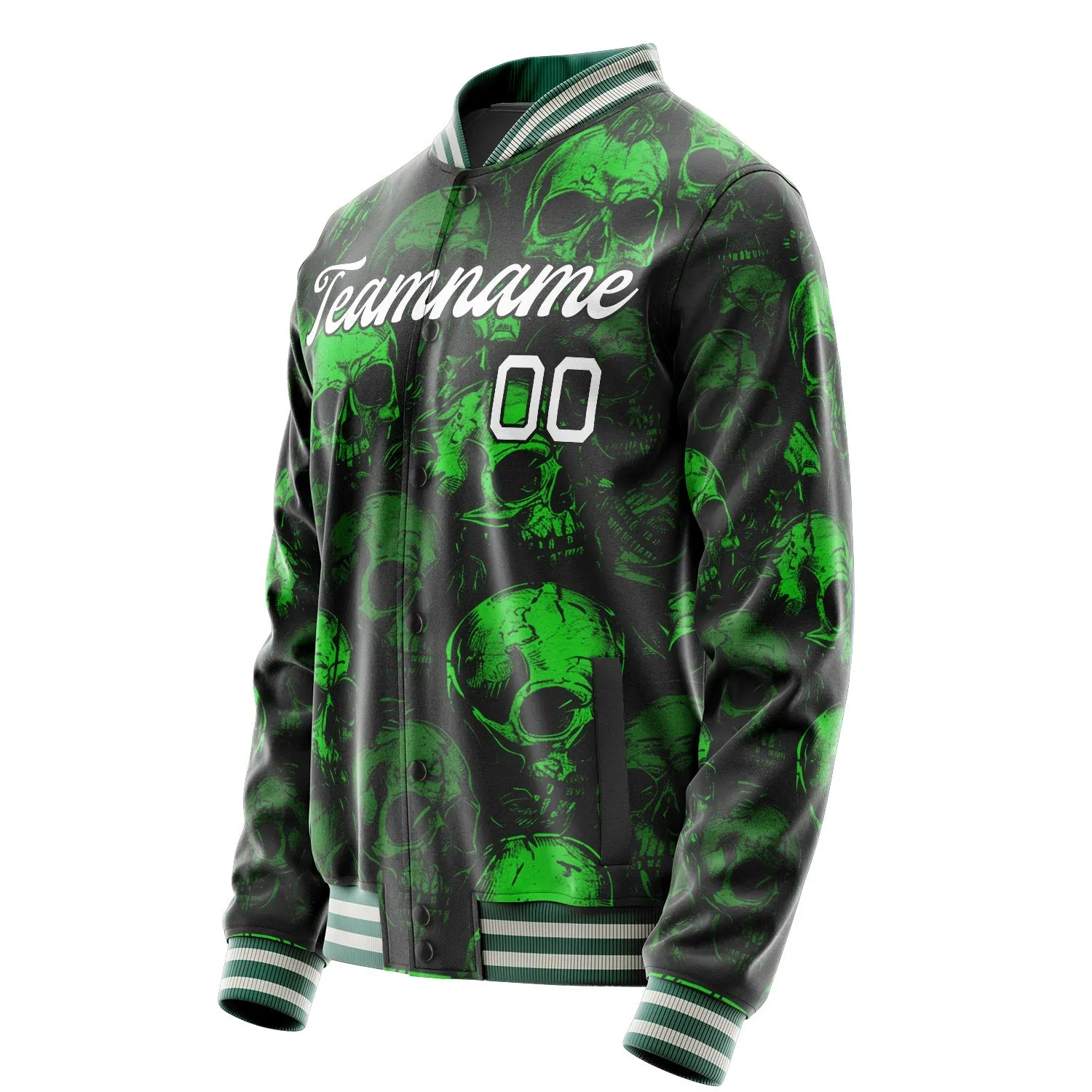 Custom Green Skull Jacket sold by Tailorly product image thumbnail 3