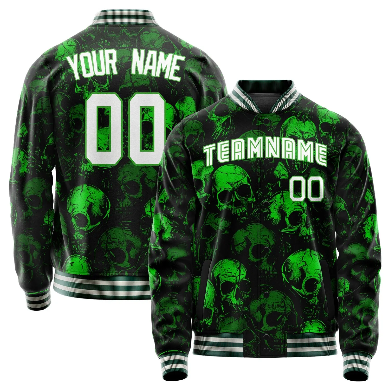 Custom Green Skull Jacket sold by Tailorly