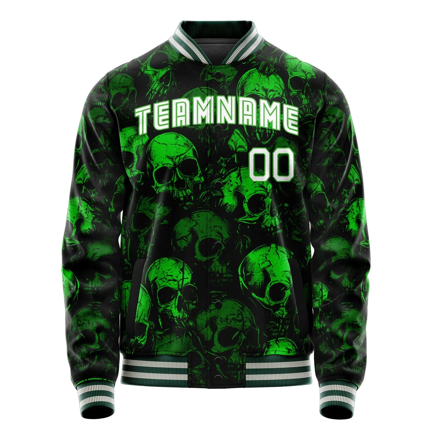Custom Green Skull Jacket sold by Tailorly product image thumbnail 2