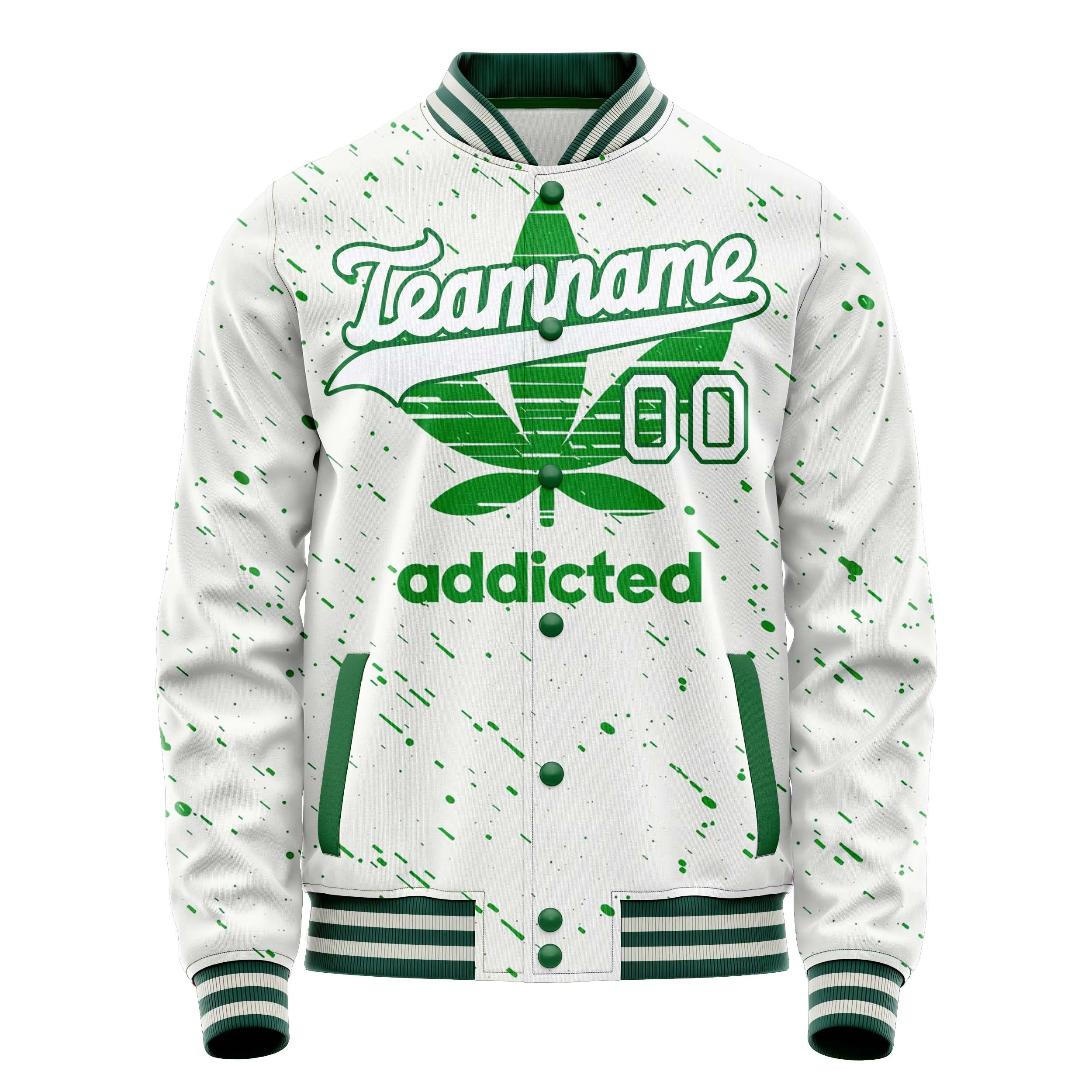 Custom Cannabis Leaf Jacket sold by Tailorly product image thumbnail 2
