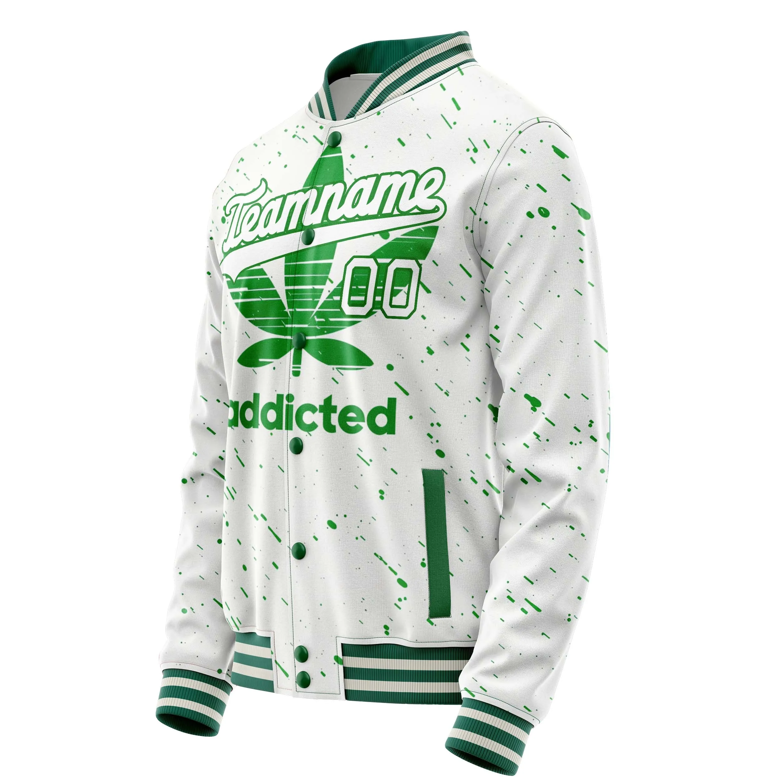 Custom Cannabis Leaf Jacket sold by Tailorly product image thumbnail 3