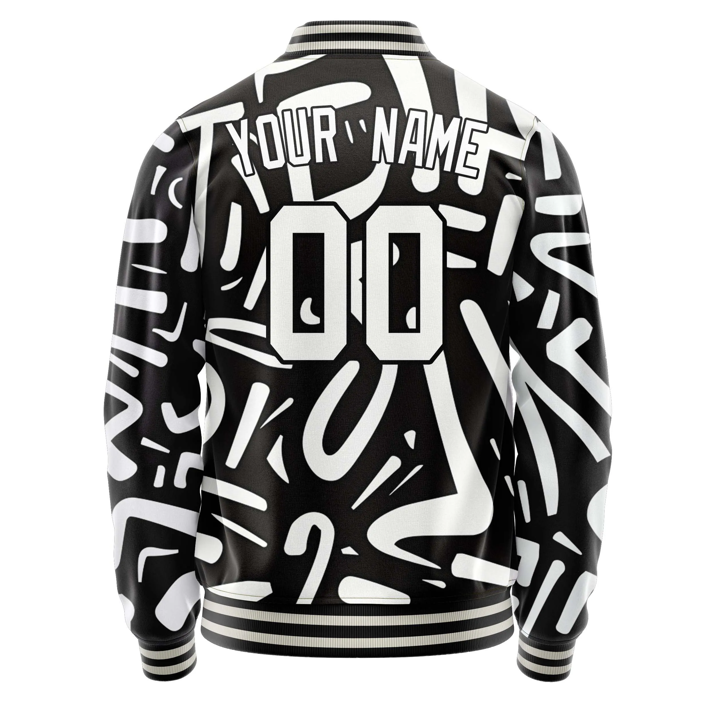 Custom Monochrome Graffiti Jacket sold by Tailorly product image thumbnail 4