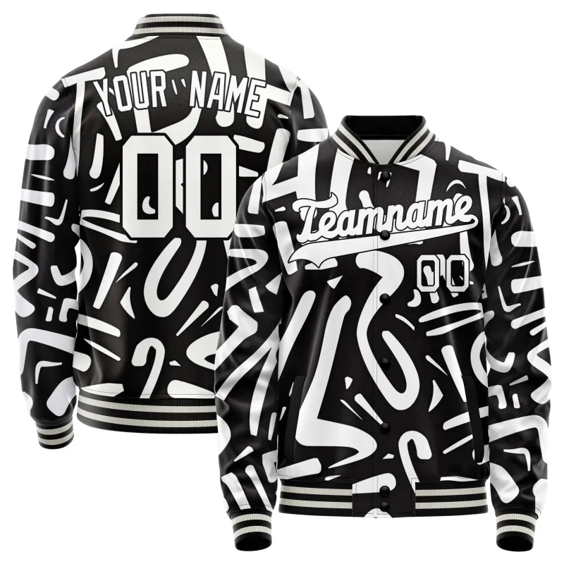 Custom Monochrome Graffiti Jacket sold by Tailorly