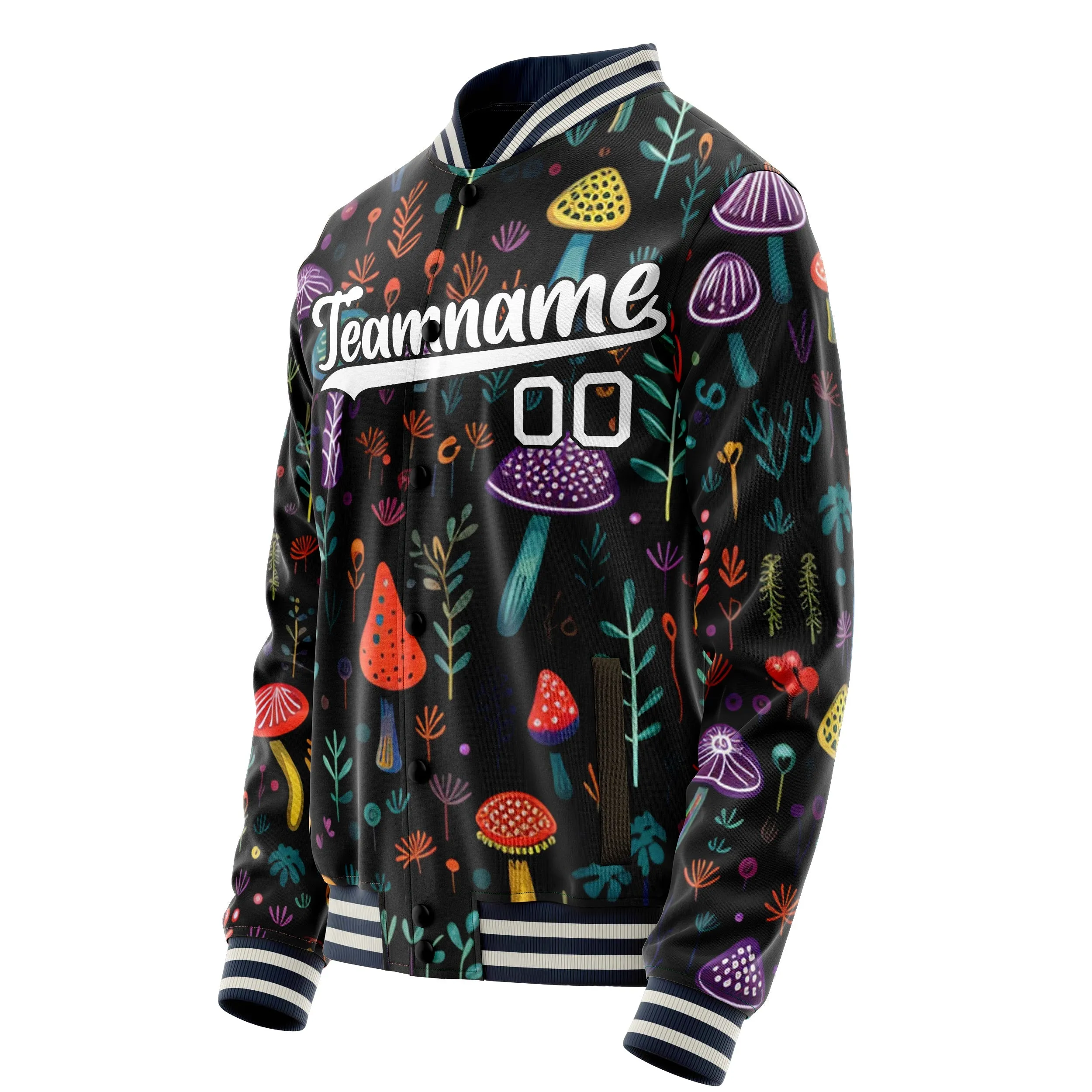 Custom Colorful Mushrooms Jacket sold by Tailorly product image thumbnail 3