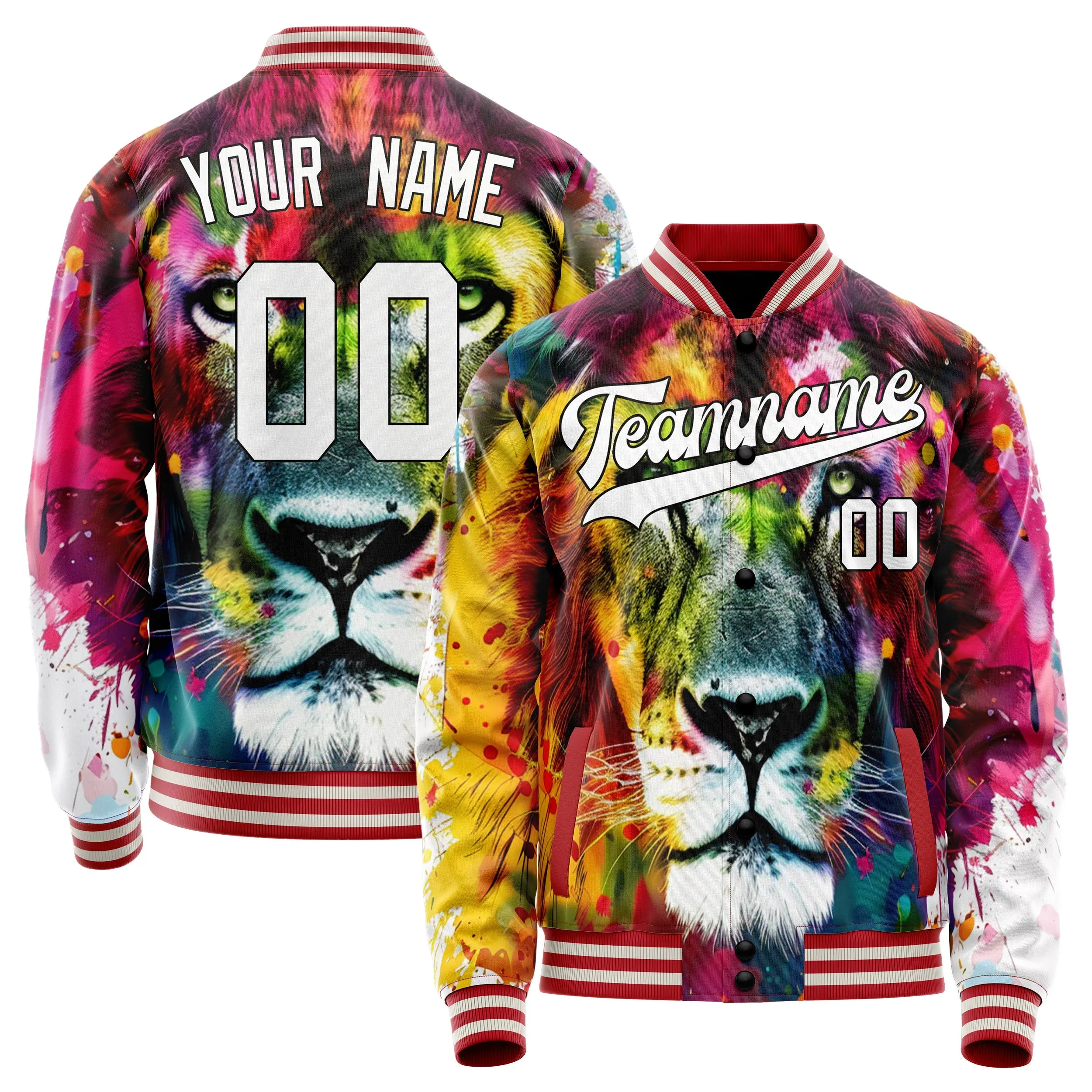 Custom Rainbow Lion Jacket sold by Tailorly