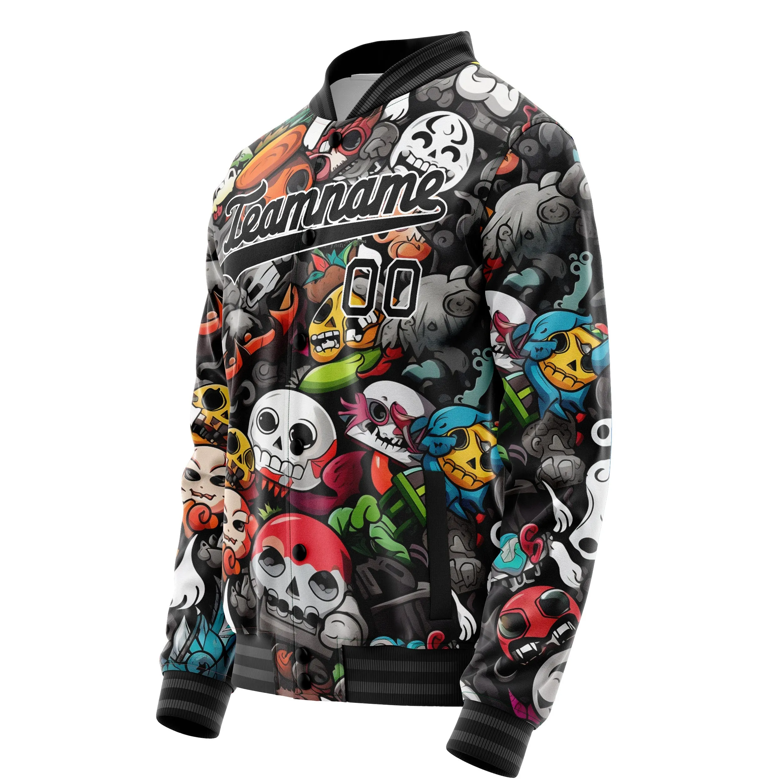 Custom Cartoon Skull Jacket sold by Tailorly product image thumbnail 3