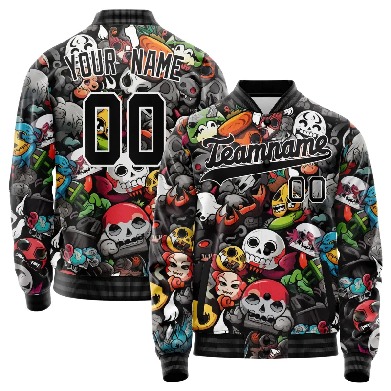 Custom Cartoon Skull Jacket sold by Tailorly